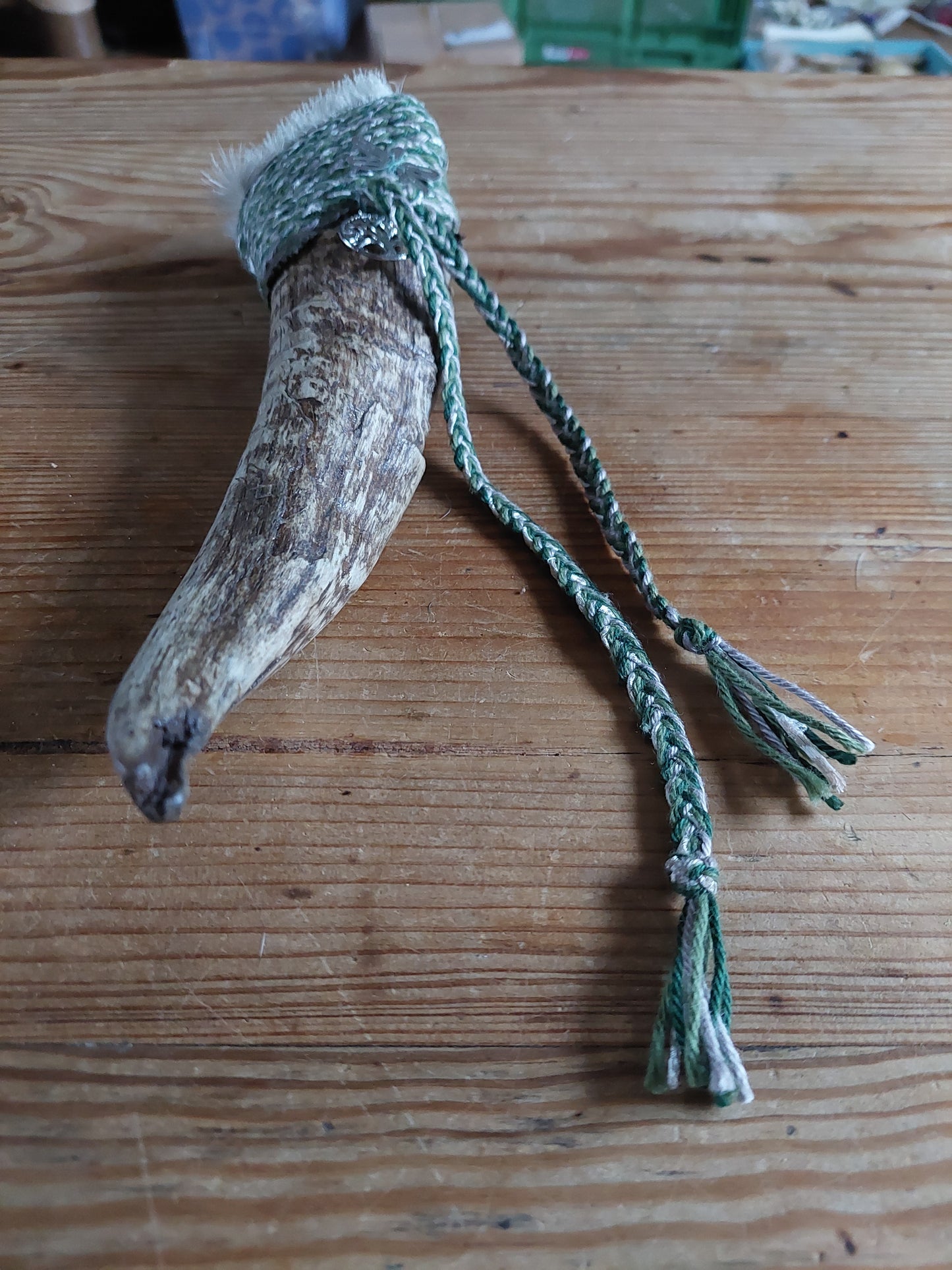 Sheep horn rattle