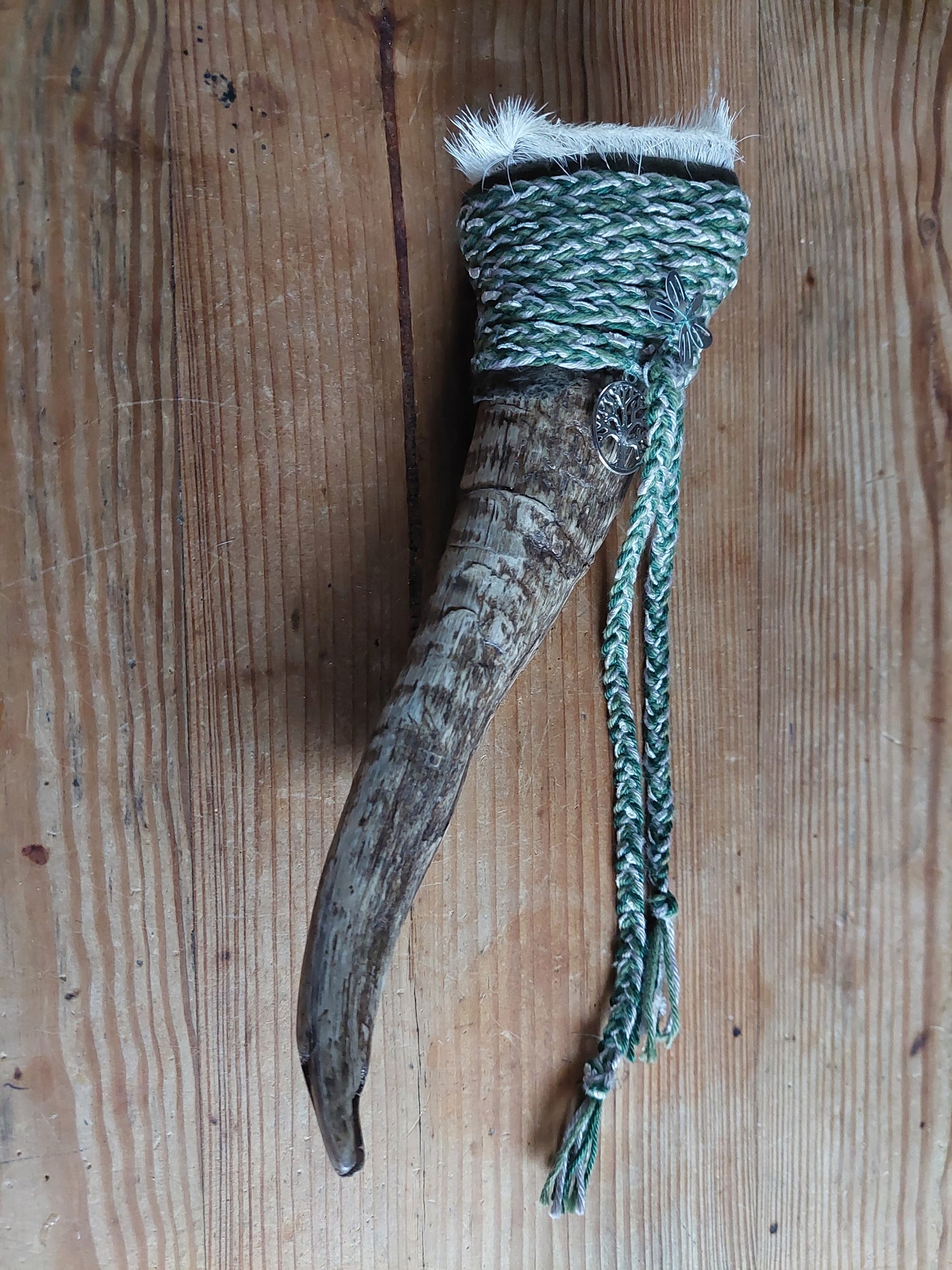 Sheep horn rattle