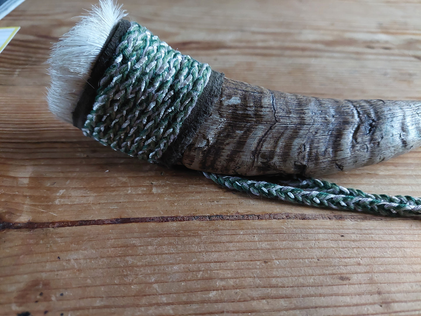 Sheep horn rattle