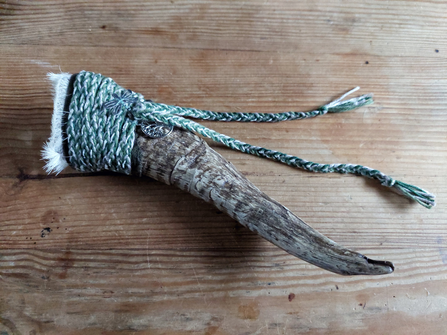 Sheep horn rattle