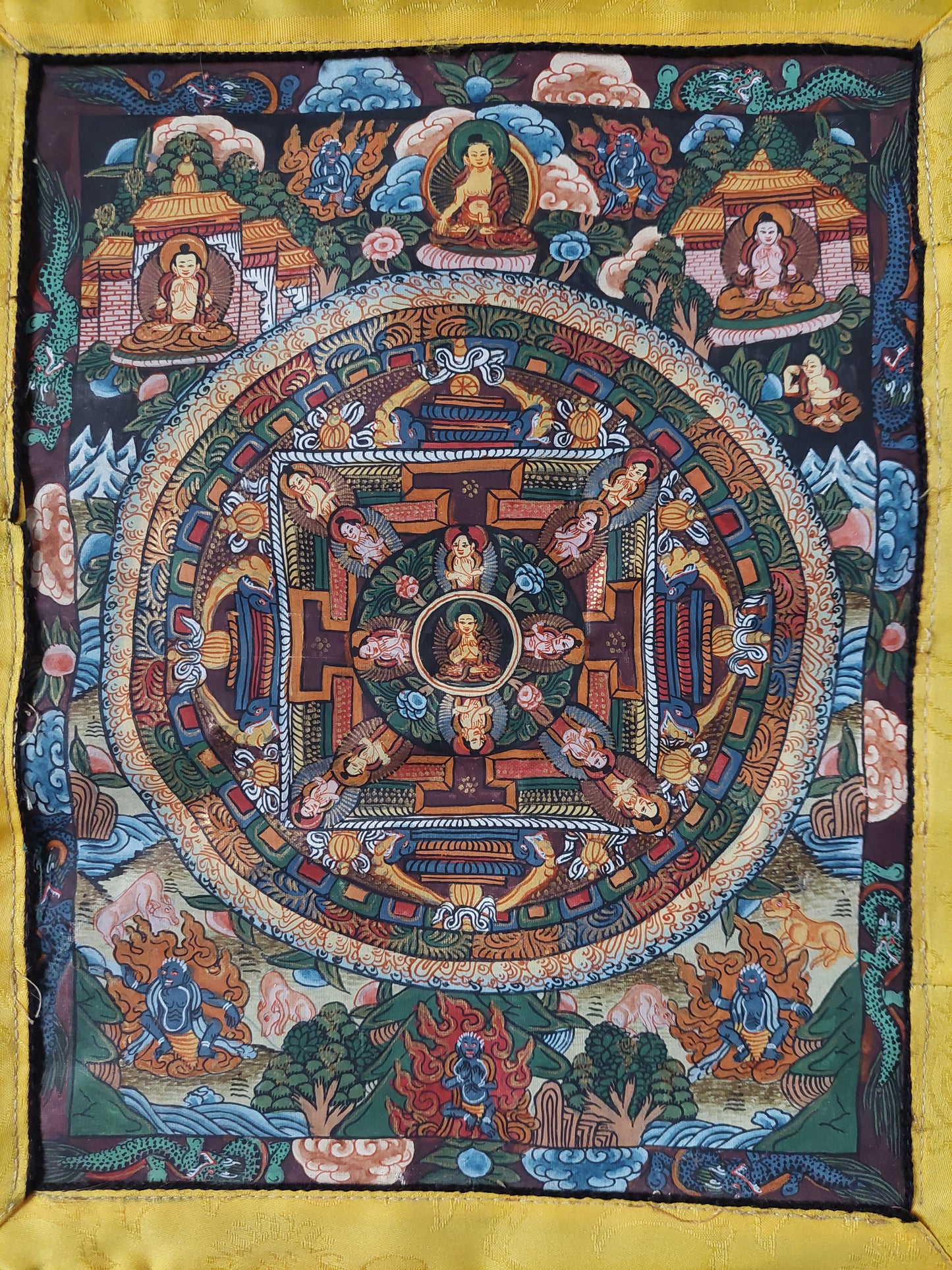 Vintage Tibetan thangka