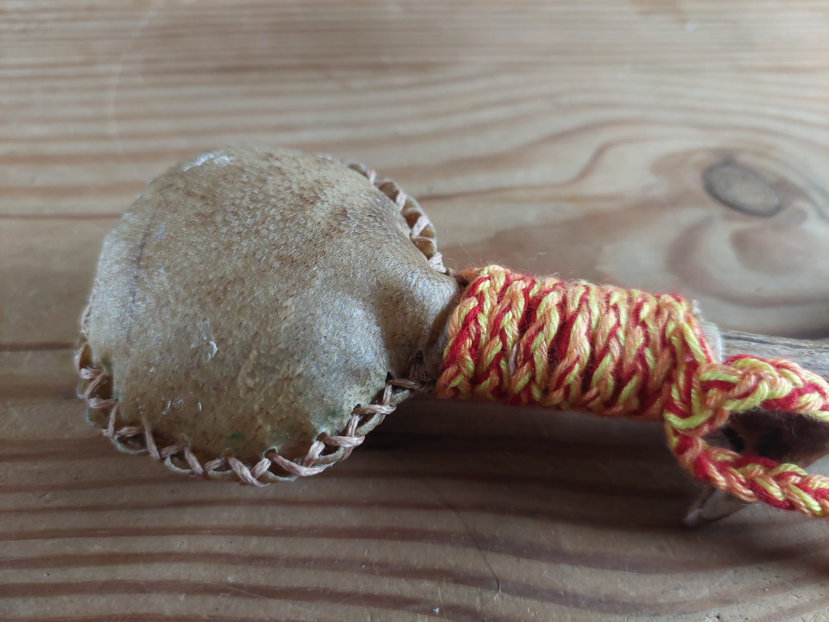 Deer Rattle Goat hide and roe deer antler rattle – Seawolf Shop