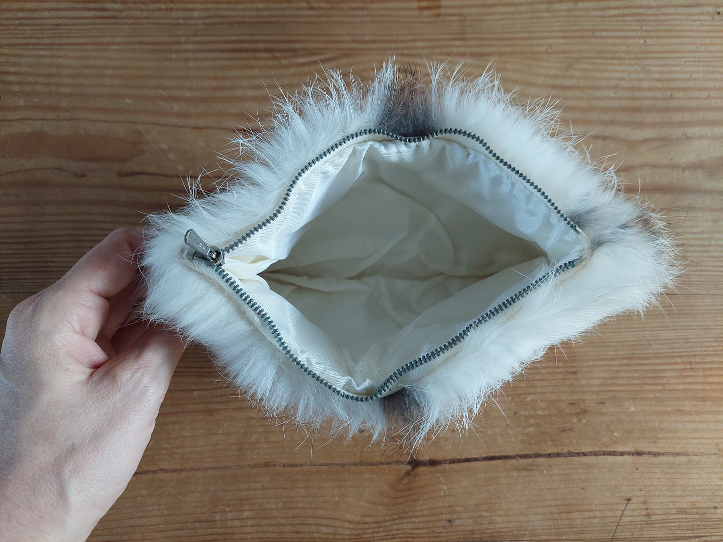 Rabbit hide pouch