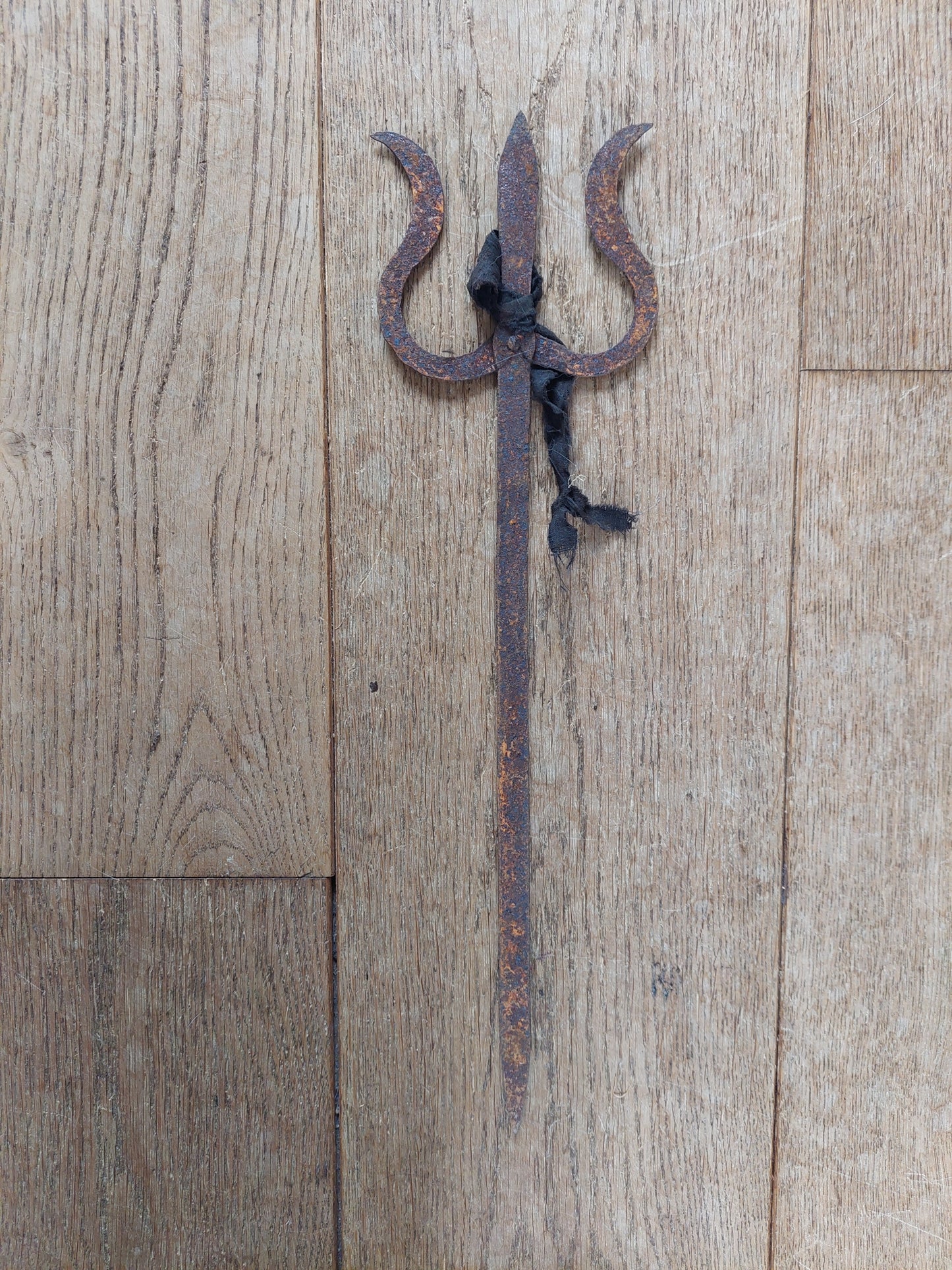 Old Nepalese iron trident, medium size #9