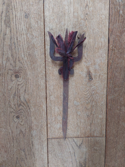 Old Nepalese iron trident 33 cm