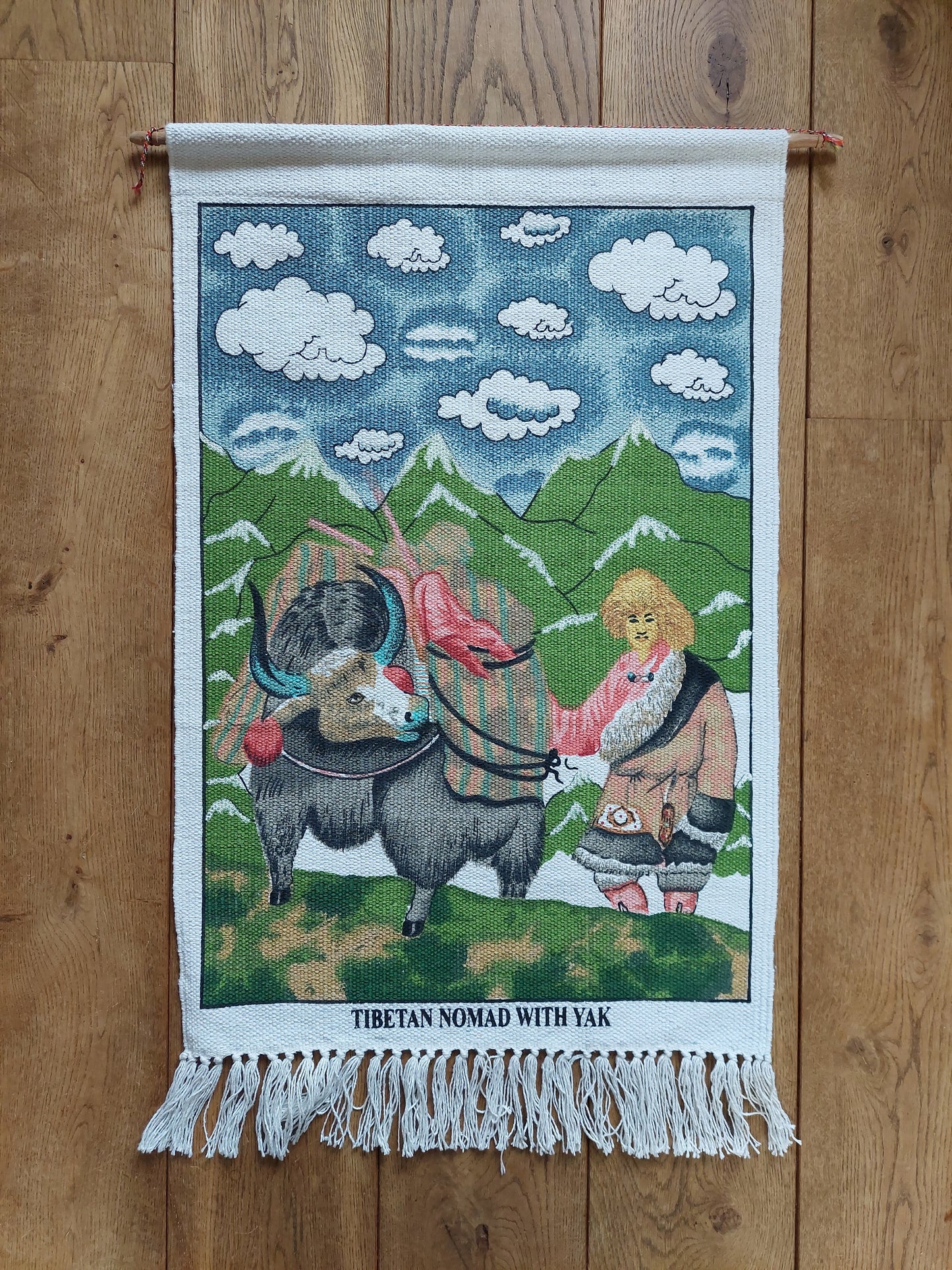 Tibetan wallhanger "Nomad with yak"