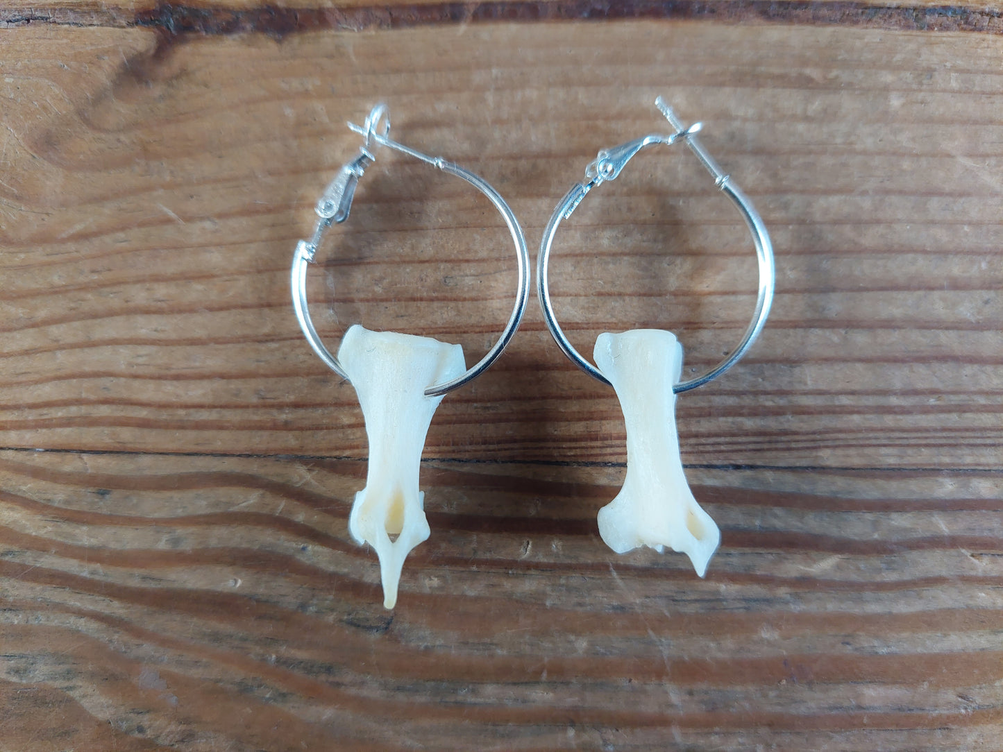 Fox tail bones amulet earrings