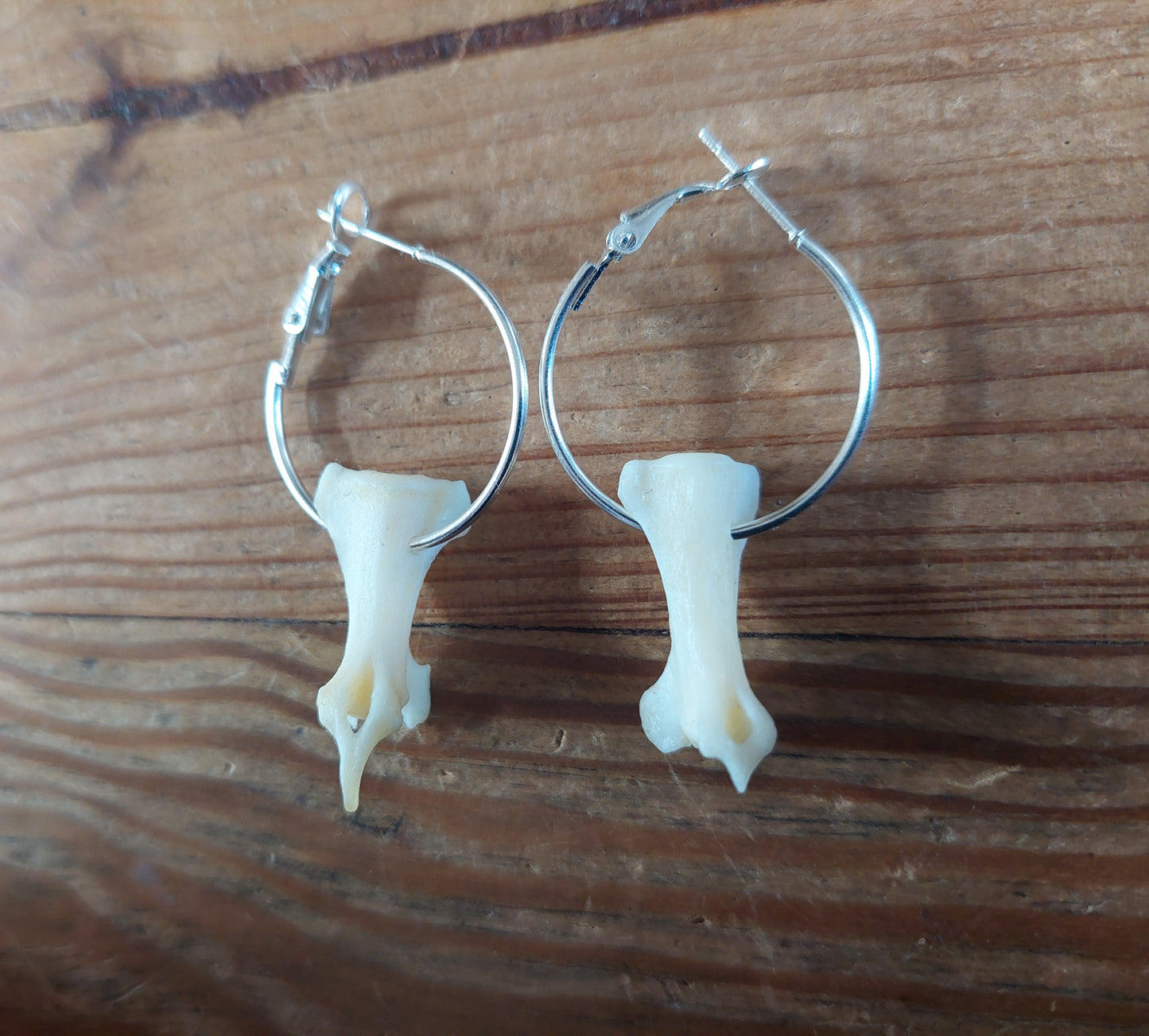 Fox tail bones amulet earrings