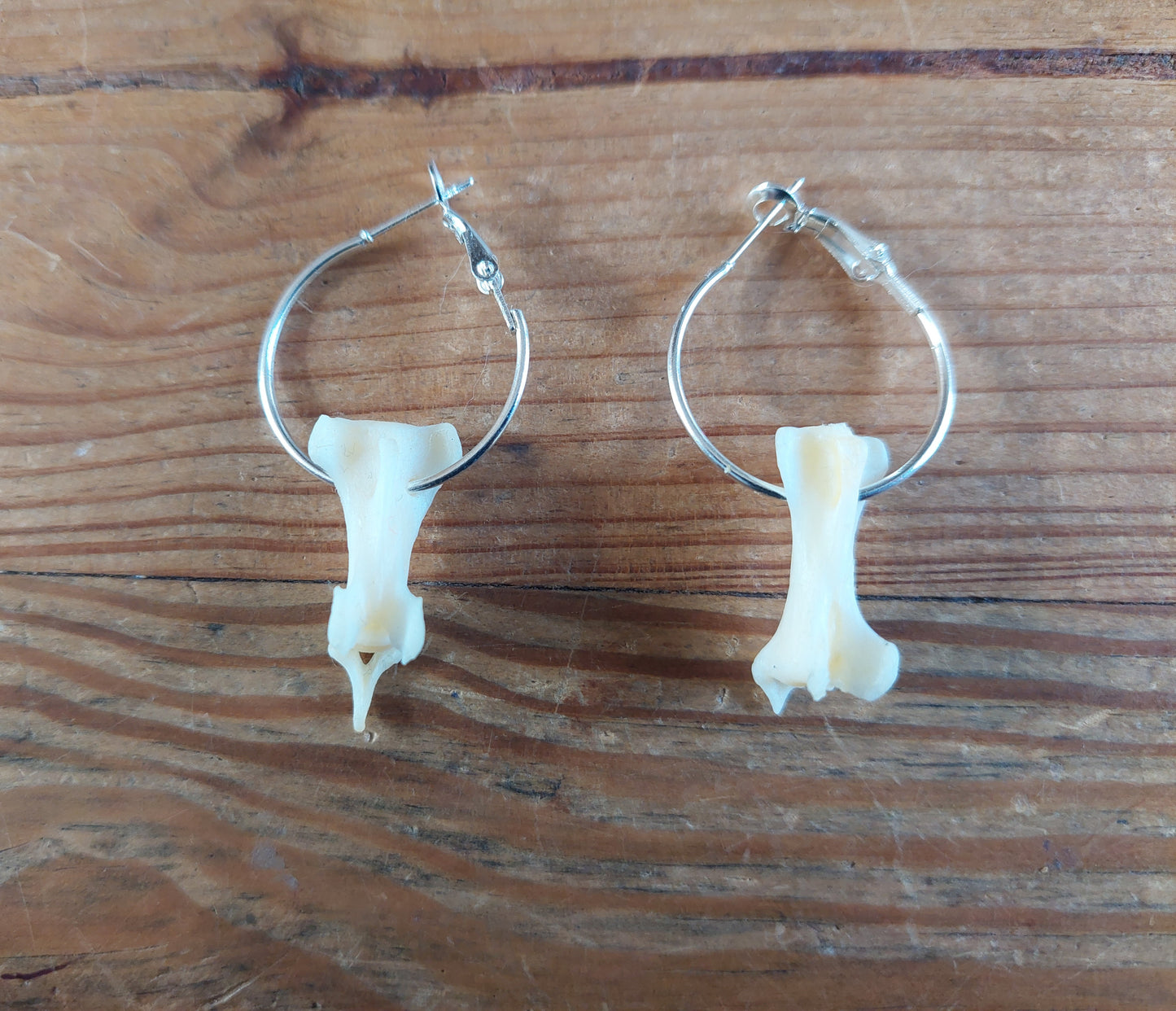 Fox tail bones amulet earrings