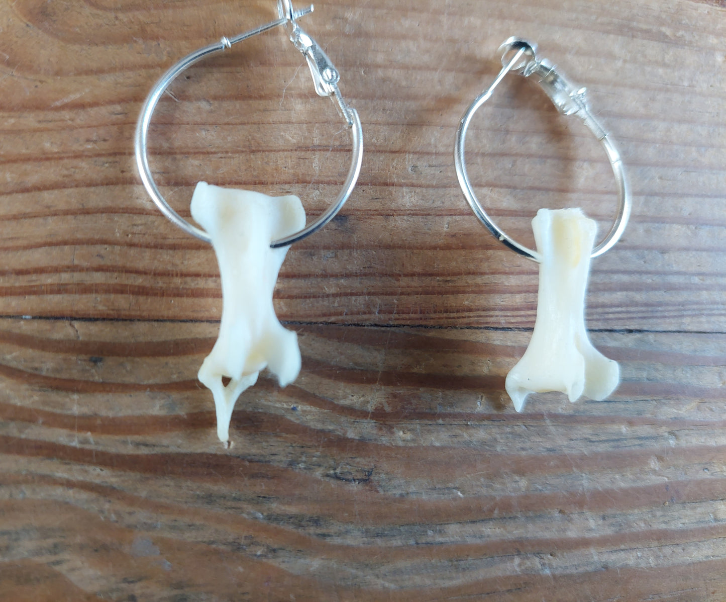 Fox tail bones amulet earrings