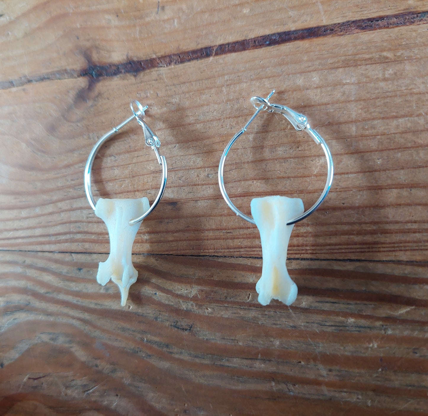 Fox tail bones amulet earrings