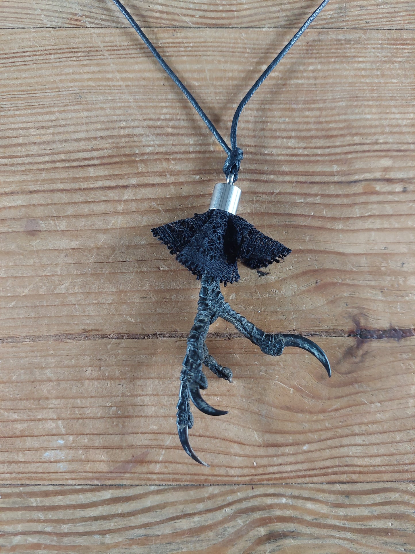 Crow claw amulet necklace