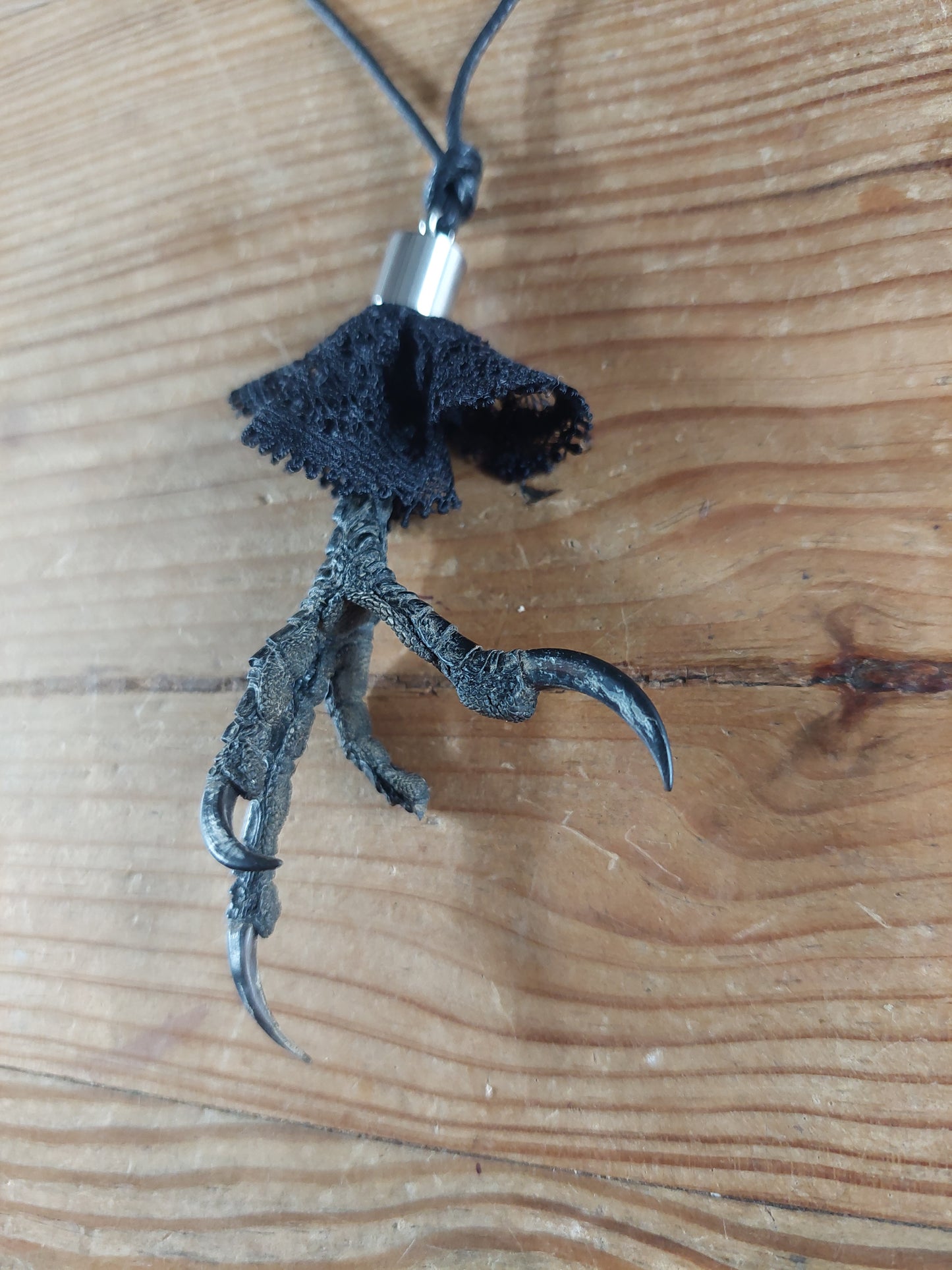 Crow claw amulet necklace