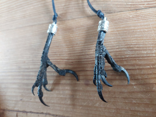 Crow claw amulet necklace