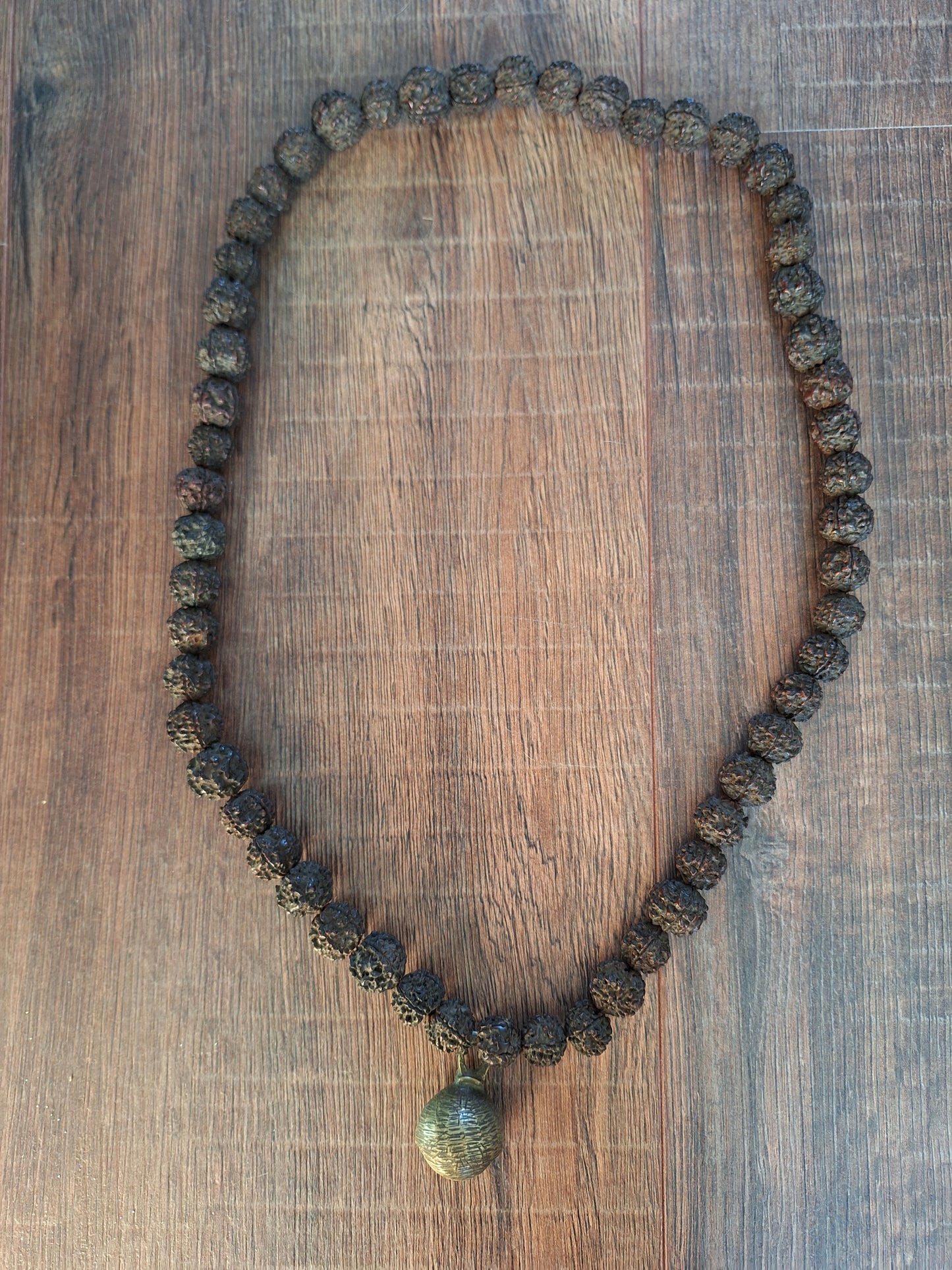 Old Nepalese shamanic rudraksha necklace #14