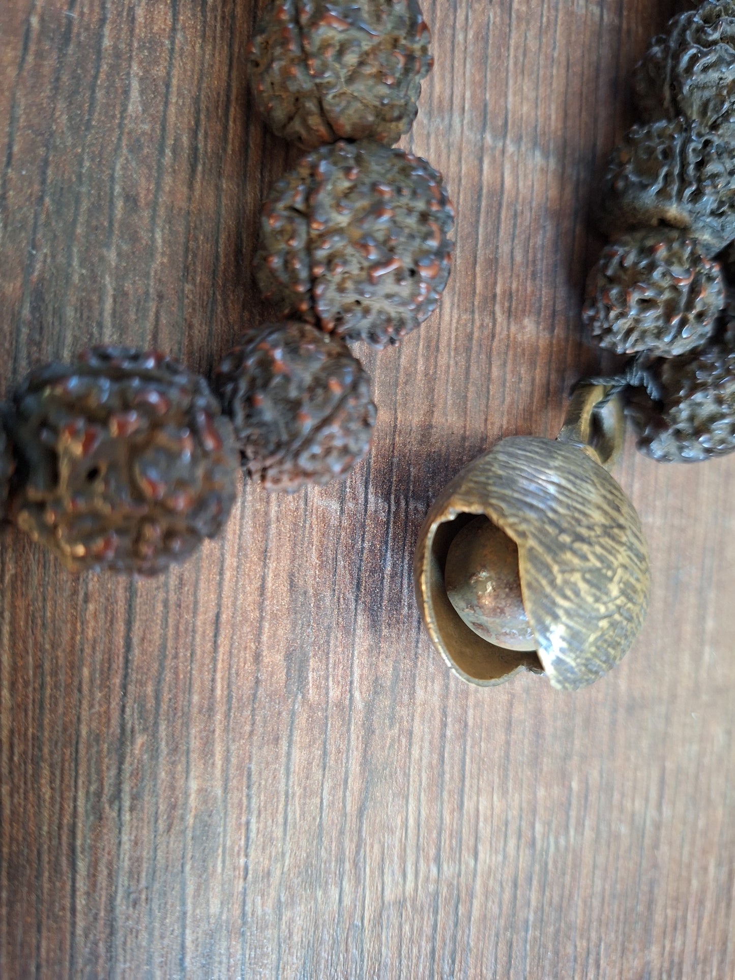 Old Nepalese shamanic rudraksha necklace #14