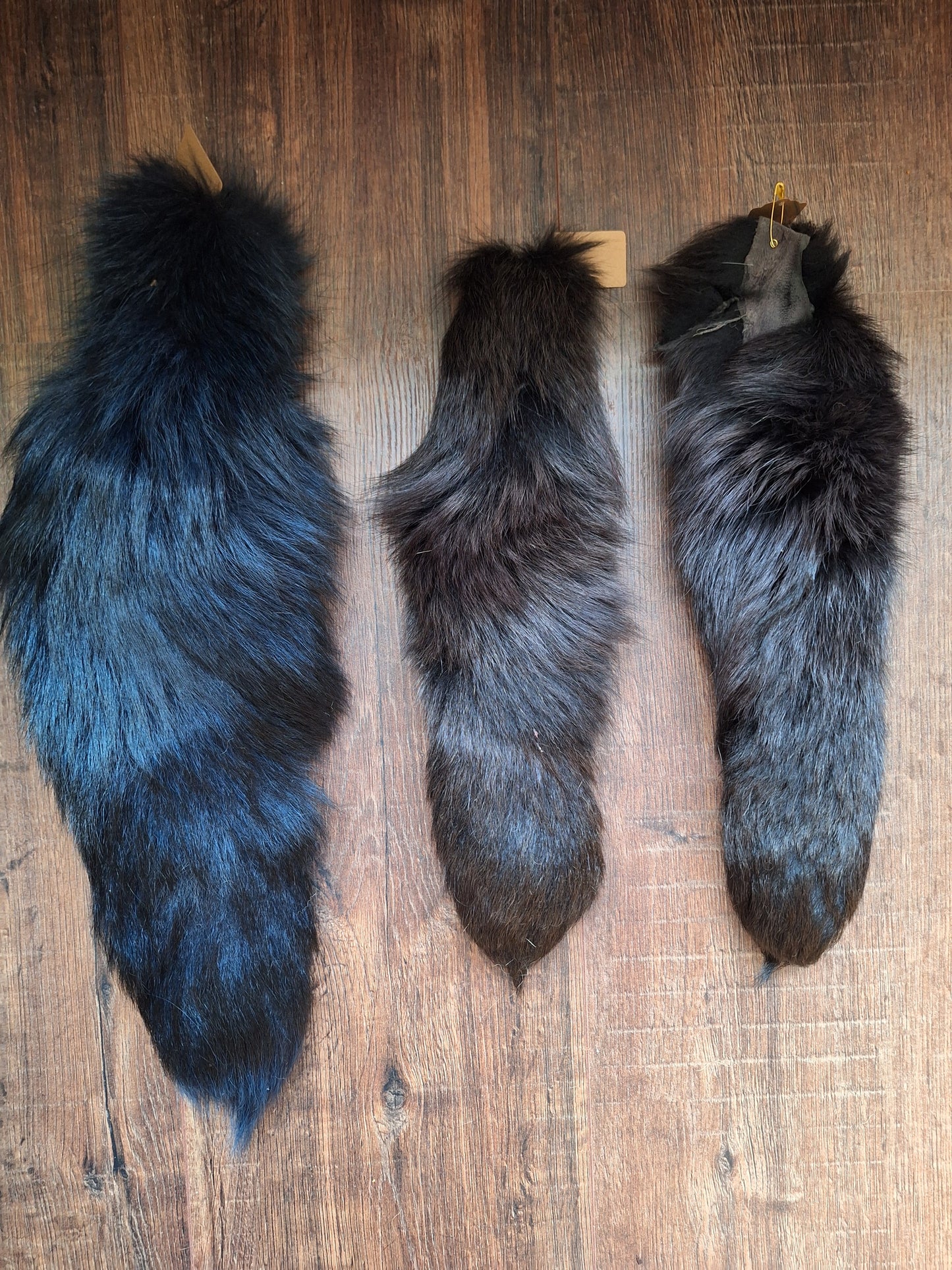 Dark painted fox tails