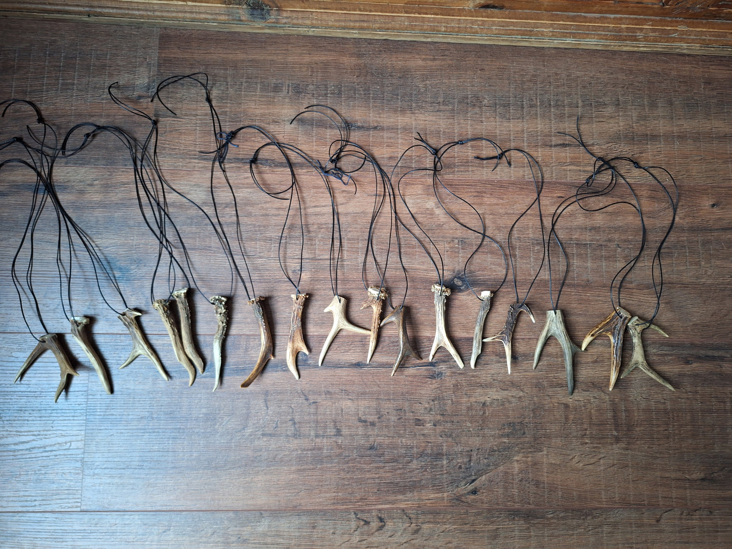 Roe deer antler necklaces