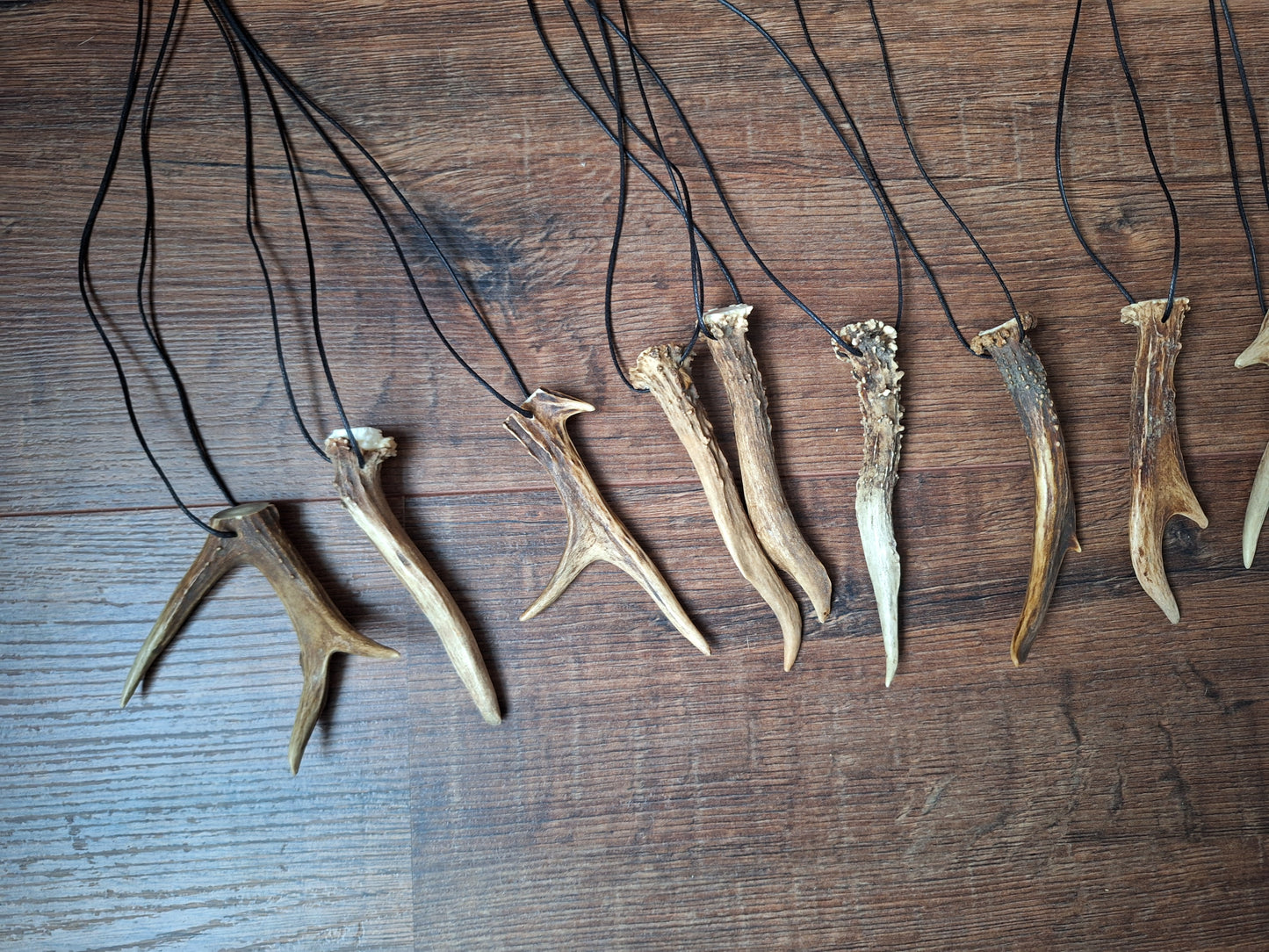 Roe deer antler necklaces