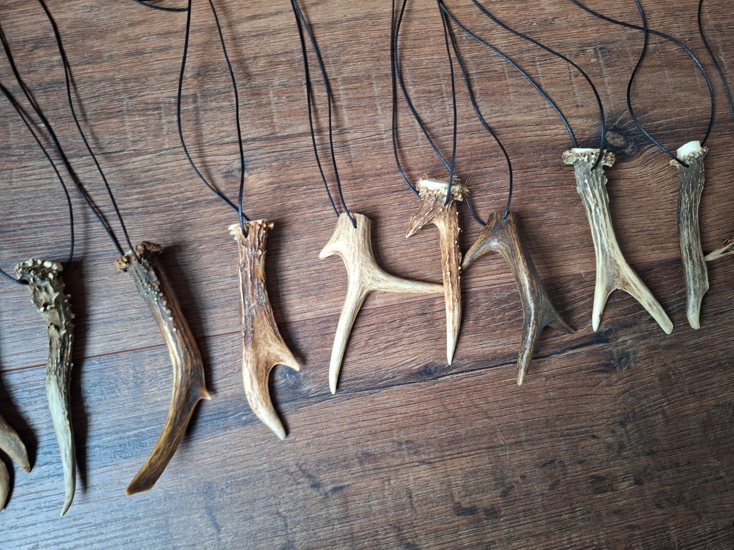 Roe deer antler necklaces