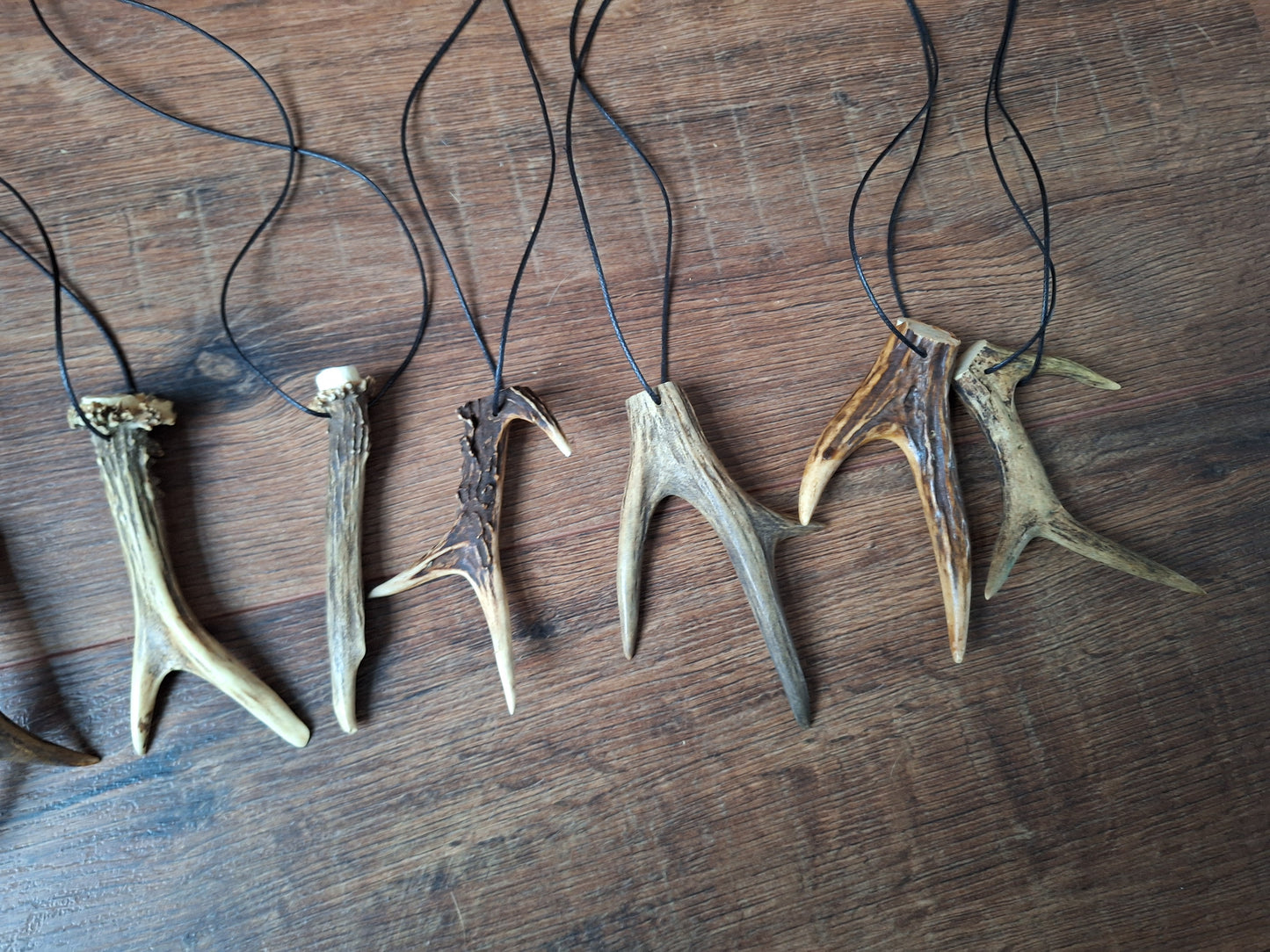 Roe deer antler necklaces