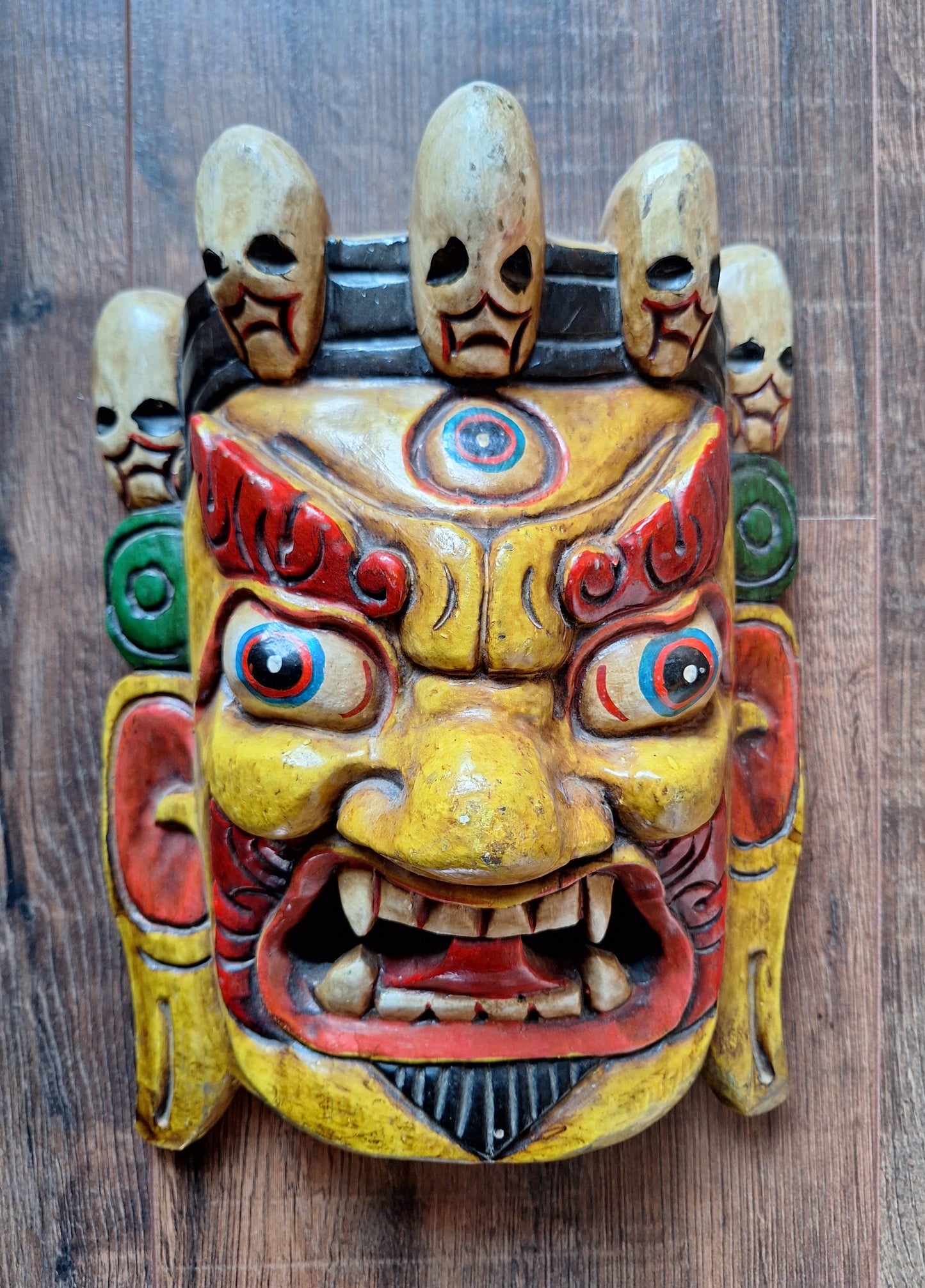 Vintage wooden Mahakala mask #7