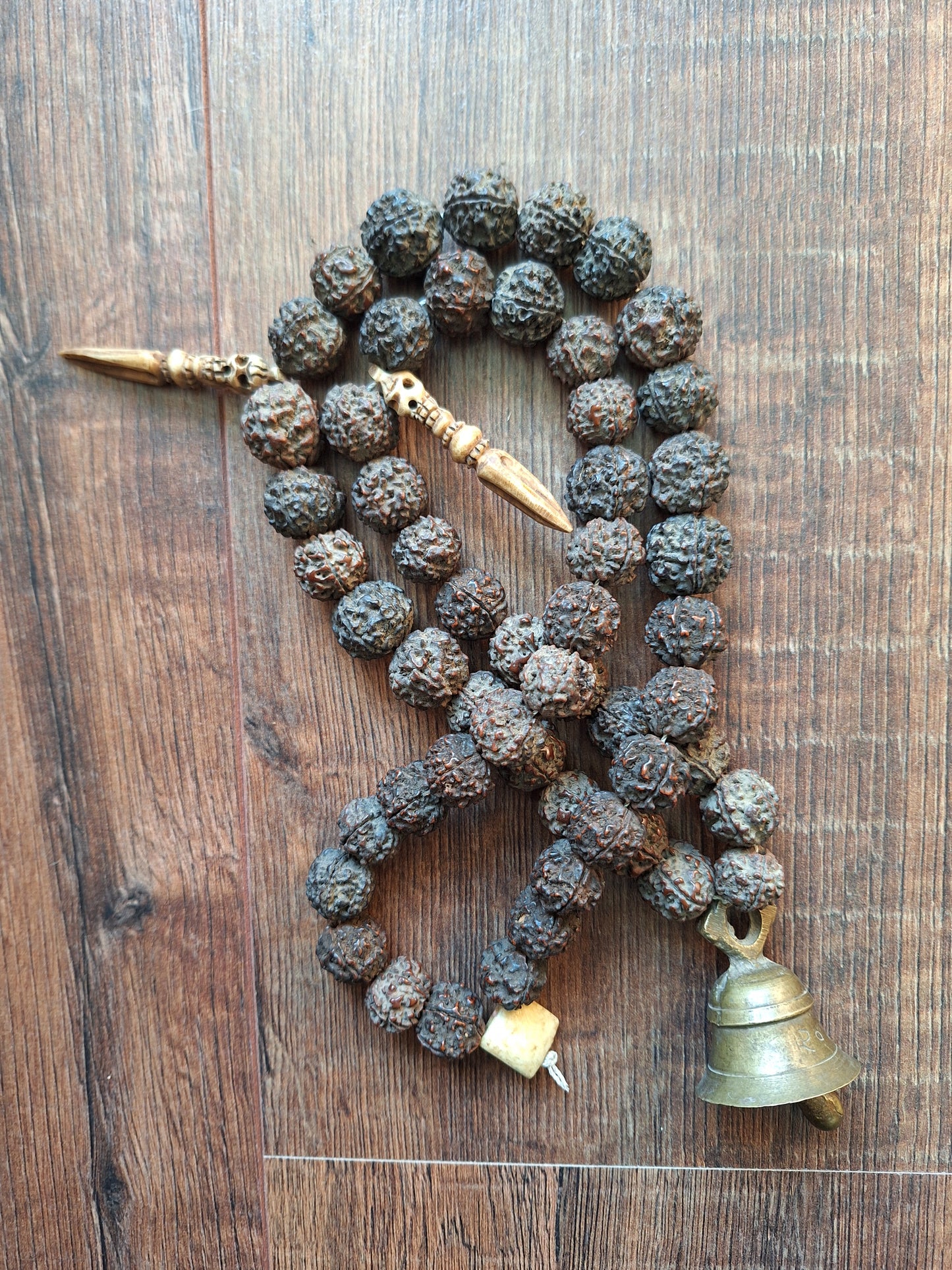 Old Nepalese shamanic rudraksha necklace #17