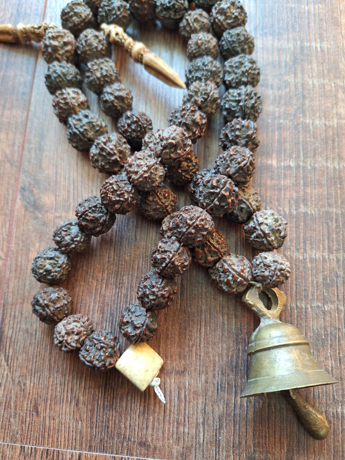 Old Nepalese shamanic rudraksha necklace #17