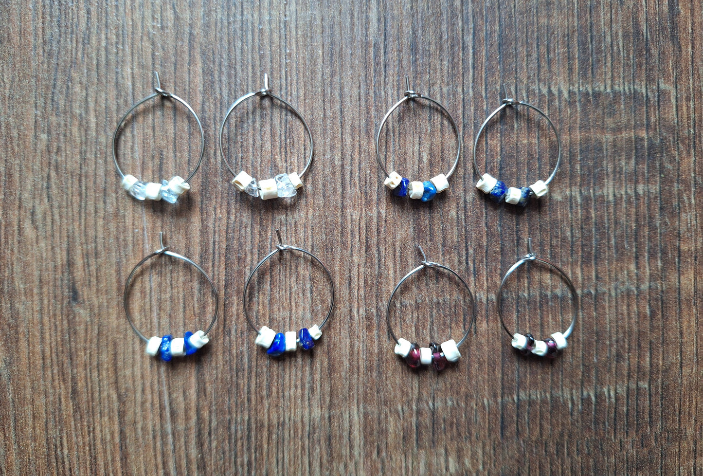 Shark vertebrae amulet earrings