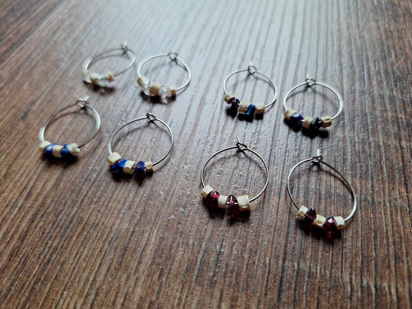 Shark vertebrae amulet earrings