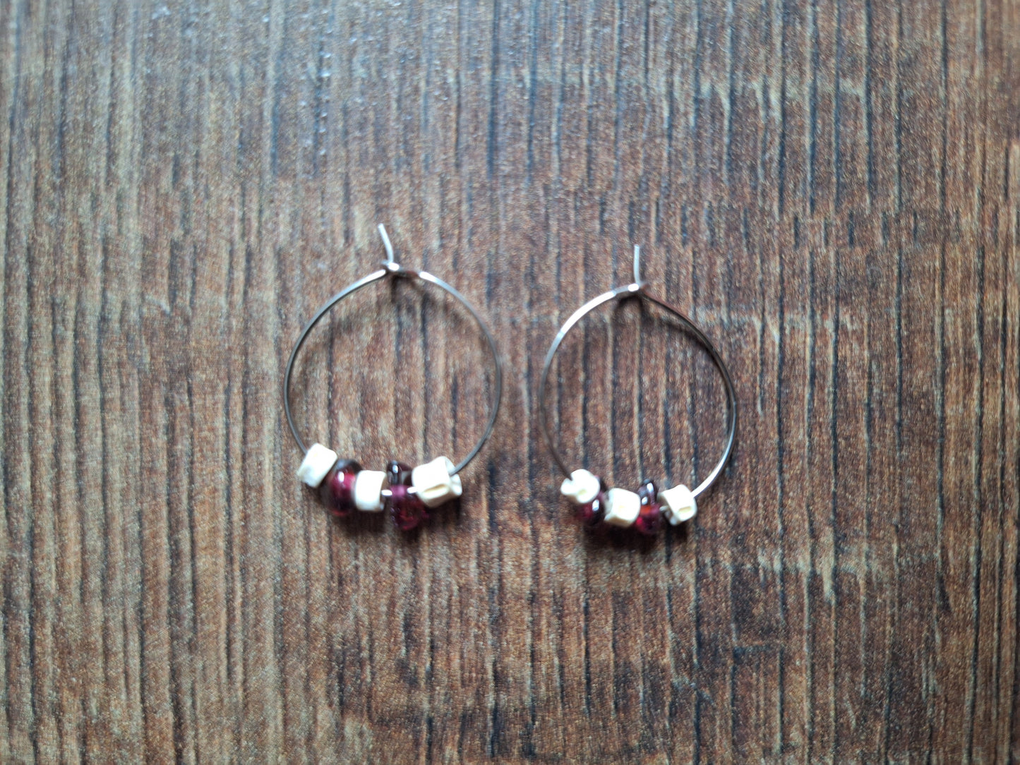 Shark vertebrae amulet earrings