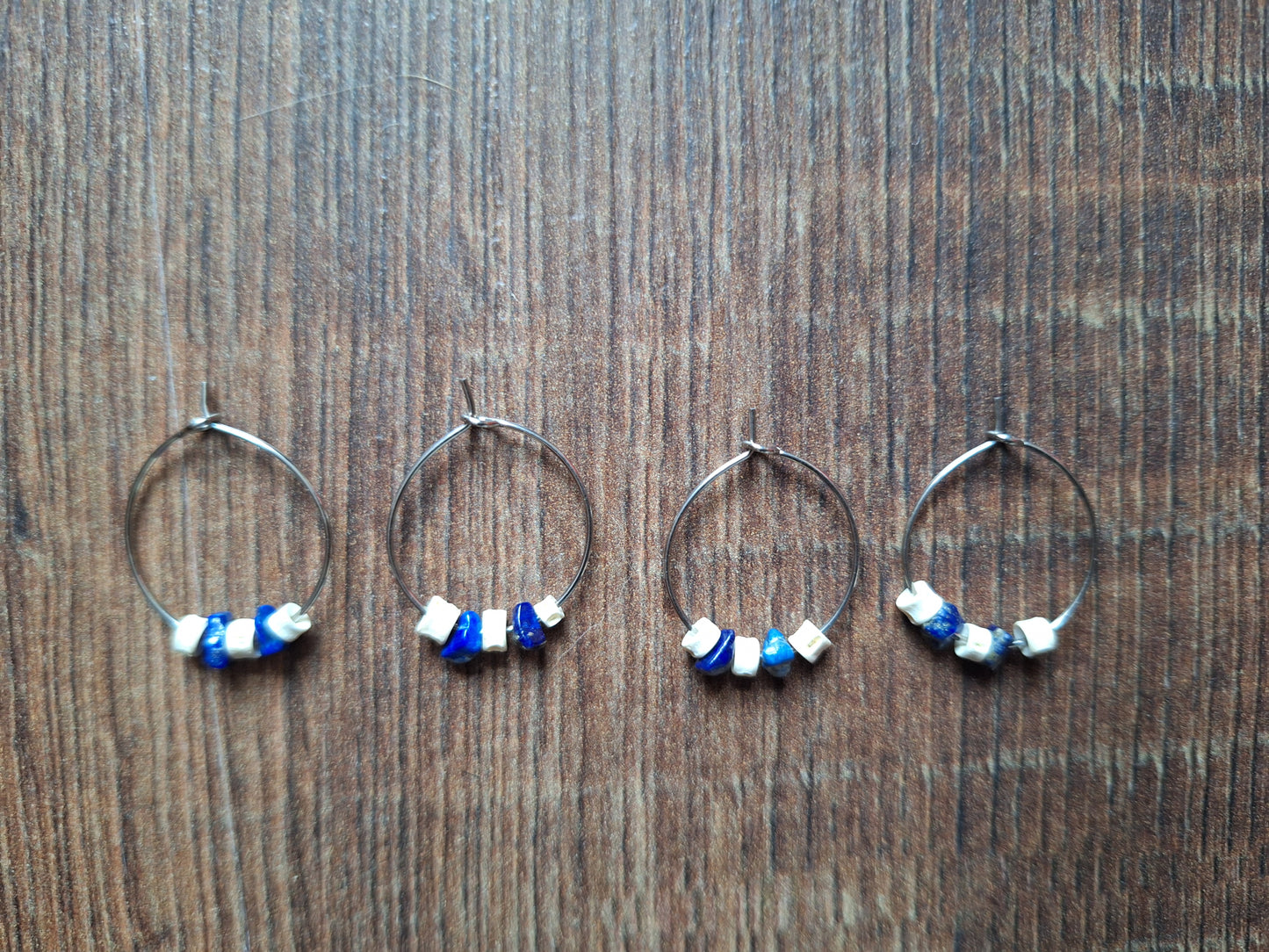 Shark vertebrae amulet earrings