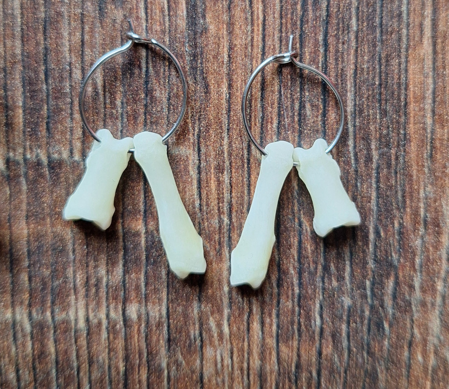 Badger foot bones amulet earrings
