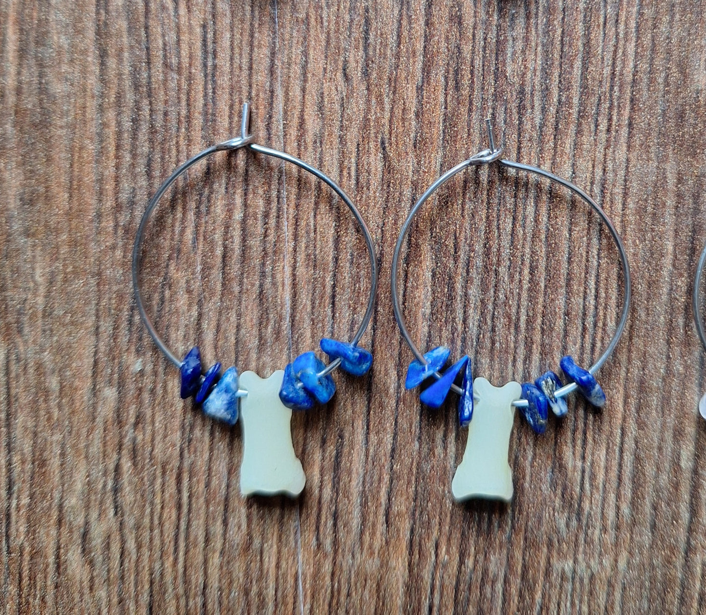 Badger foot bones amulet earrings