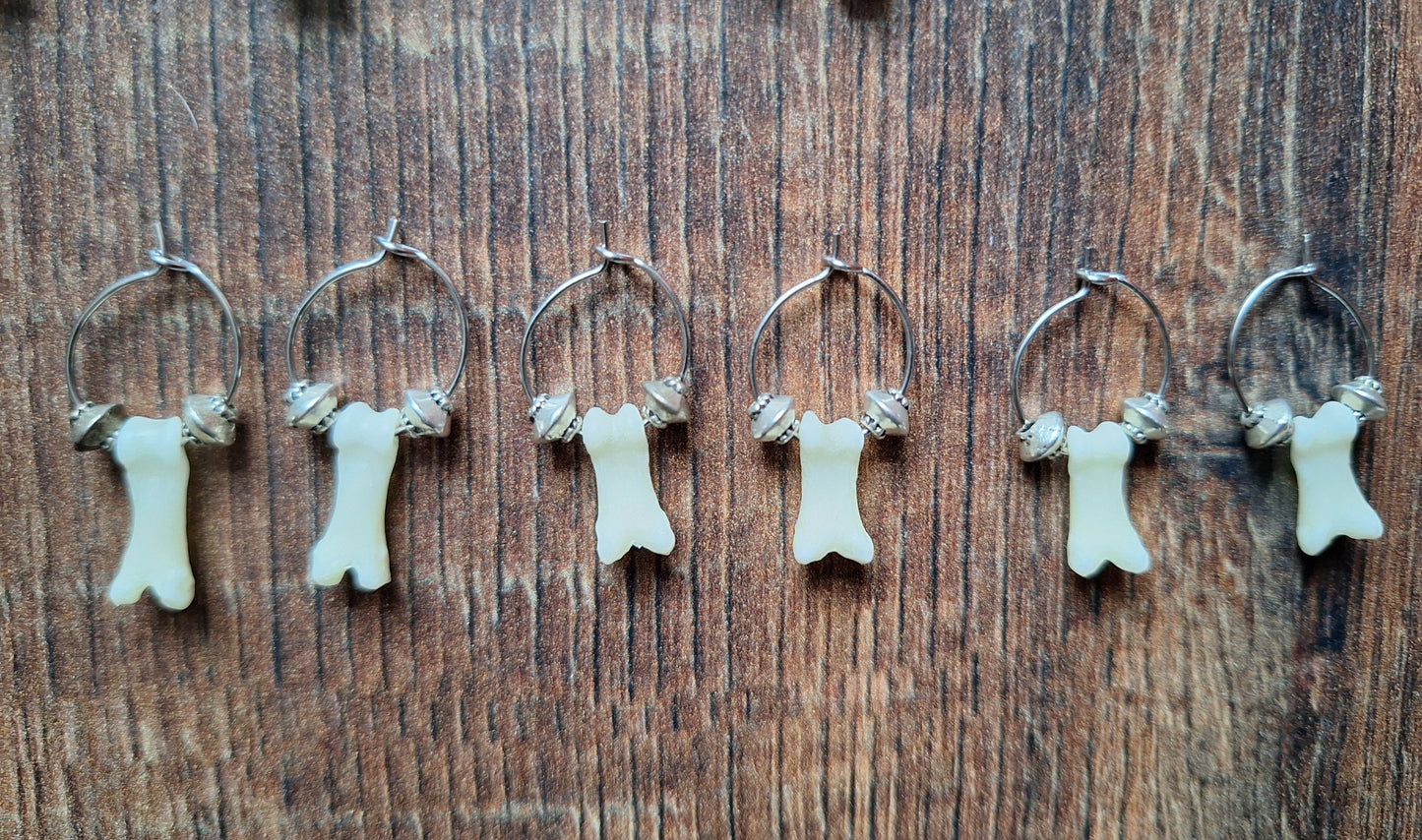 Badger foot bones amulet earrings