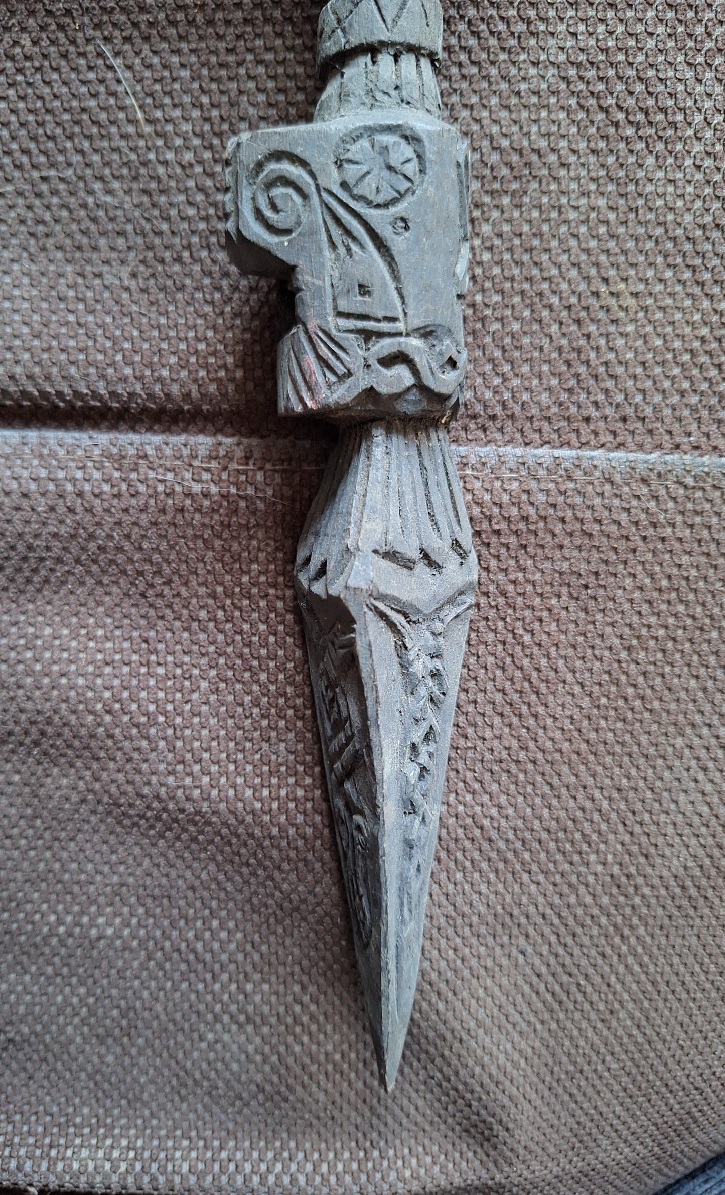 Antique wooden phurba #36