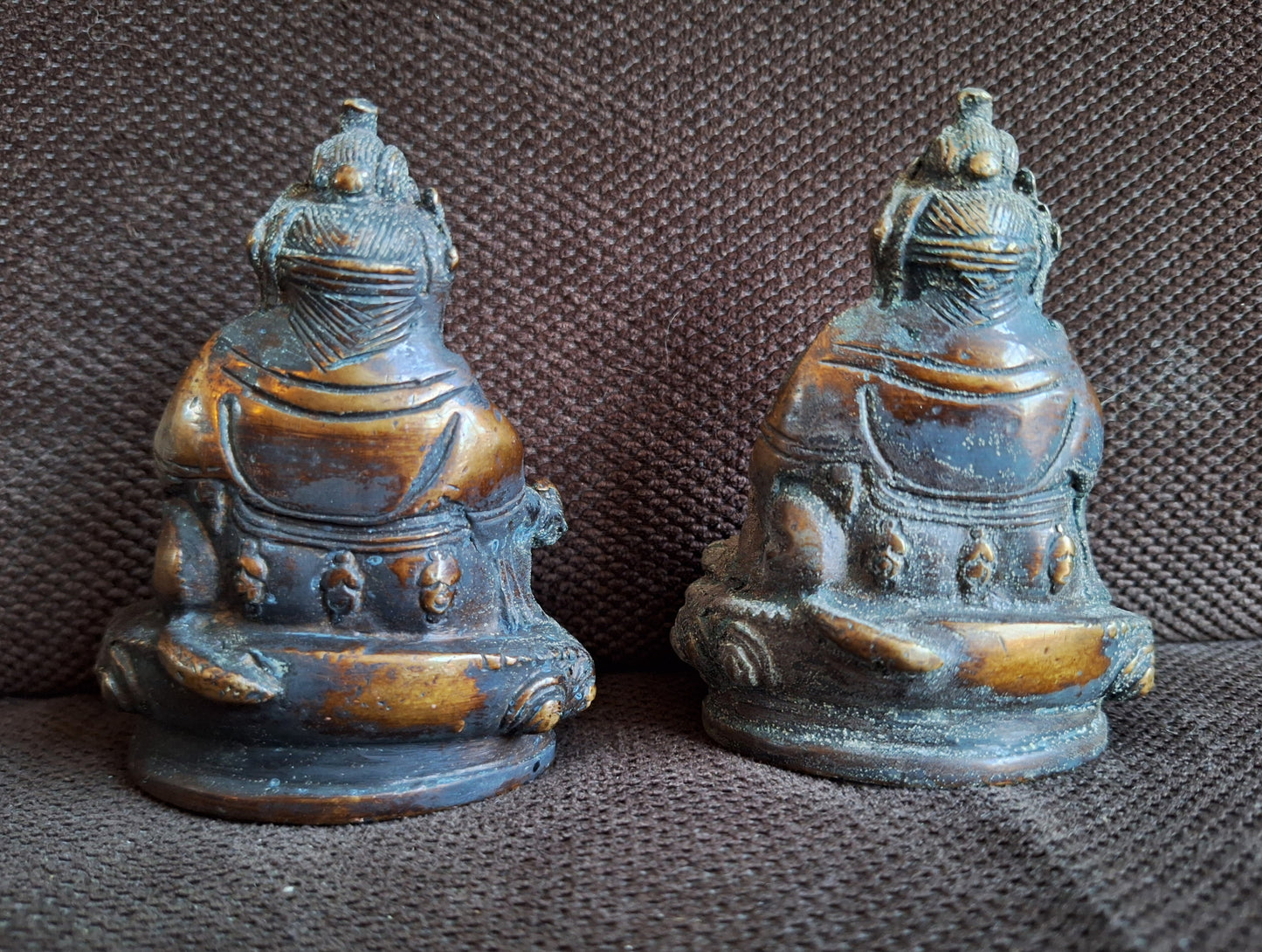 Vintage bronze Kubera statue