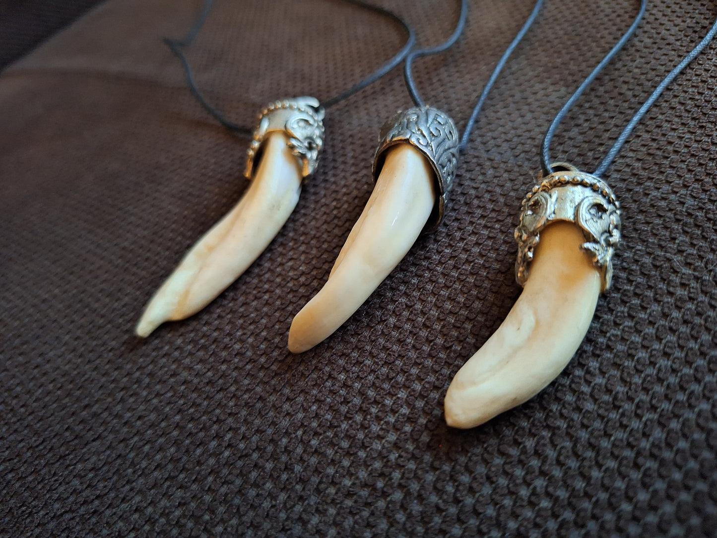 Yak tooth in Tibetan silver necklace