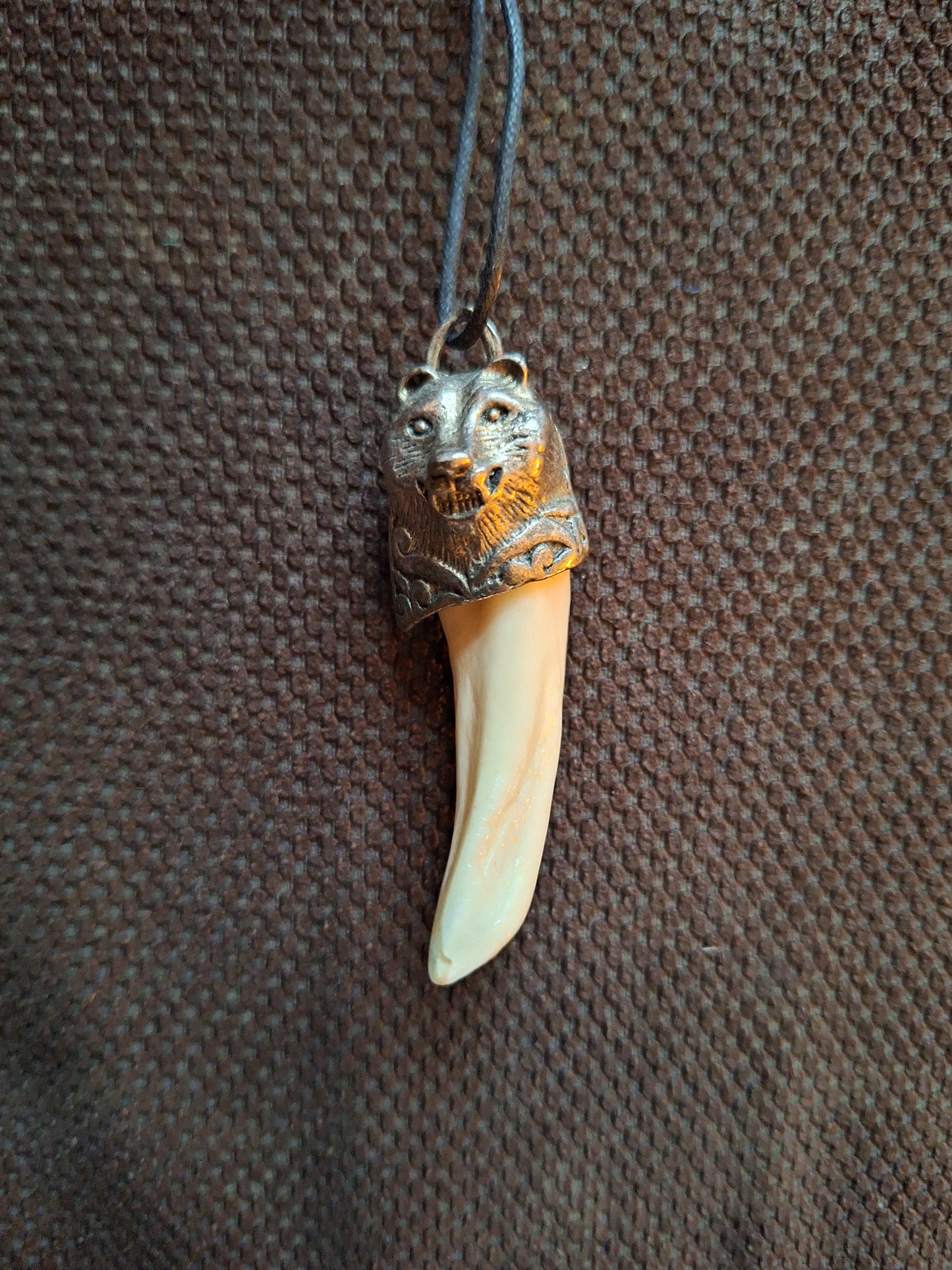 Yak tooth in Tibetan silver necklace