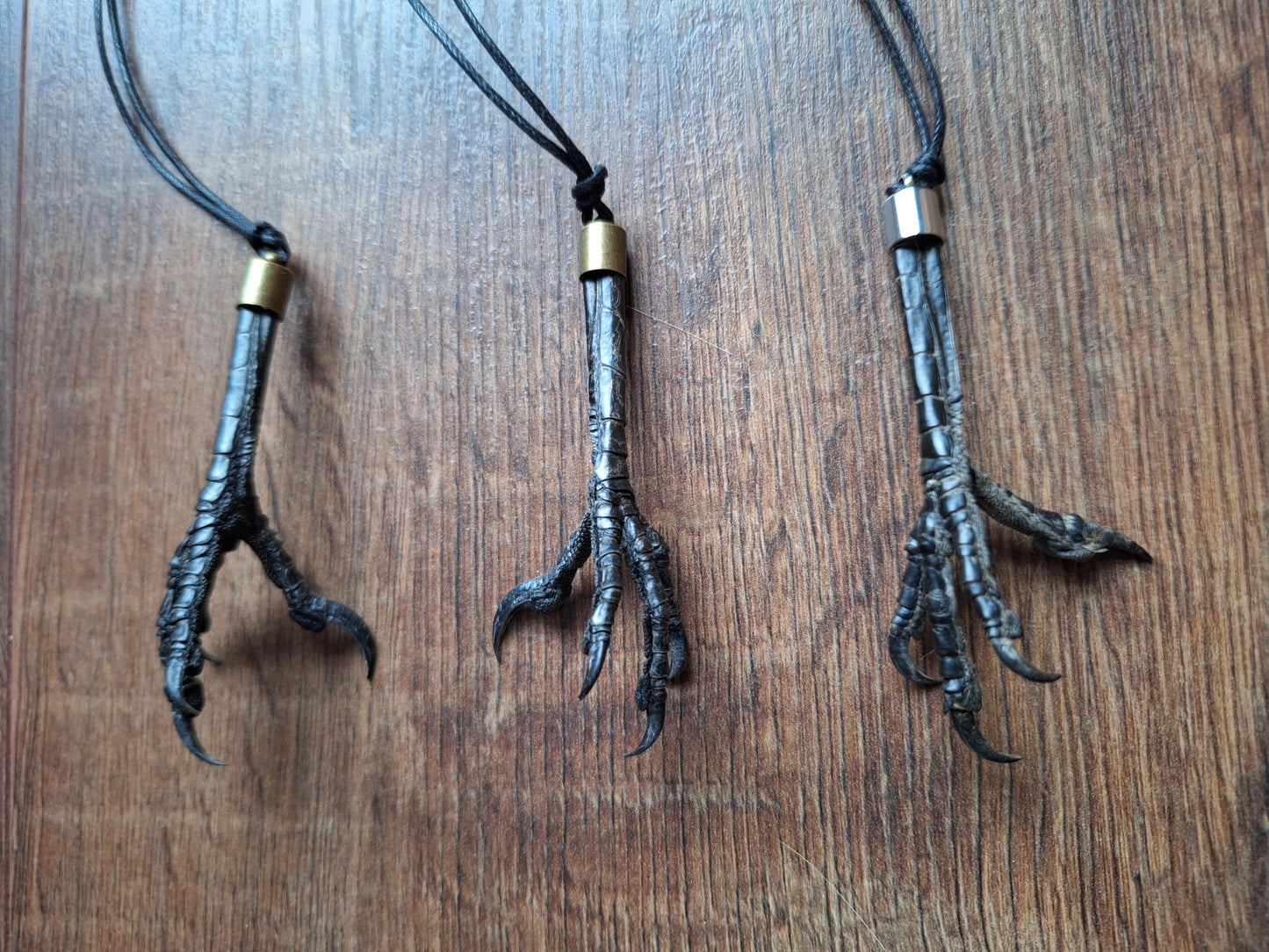 Crow claw amulet necklace