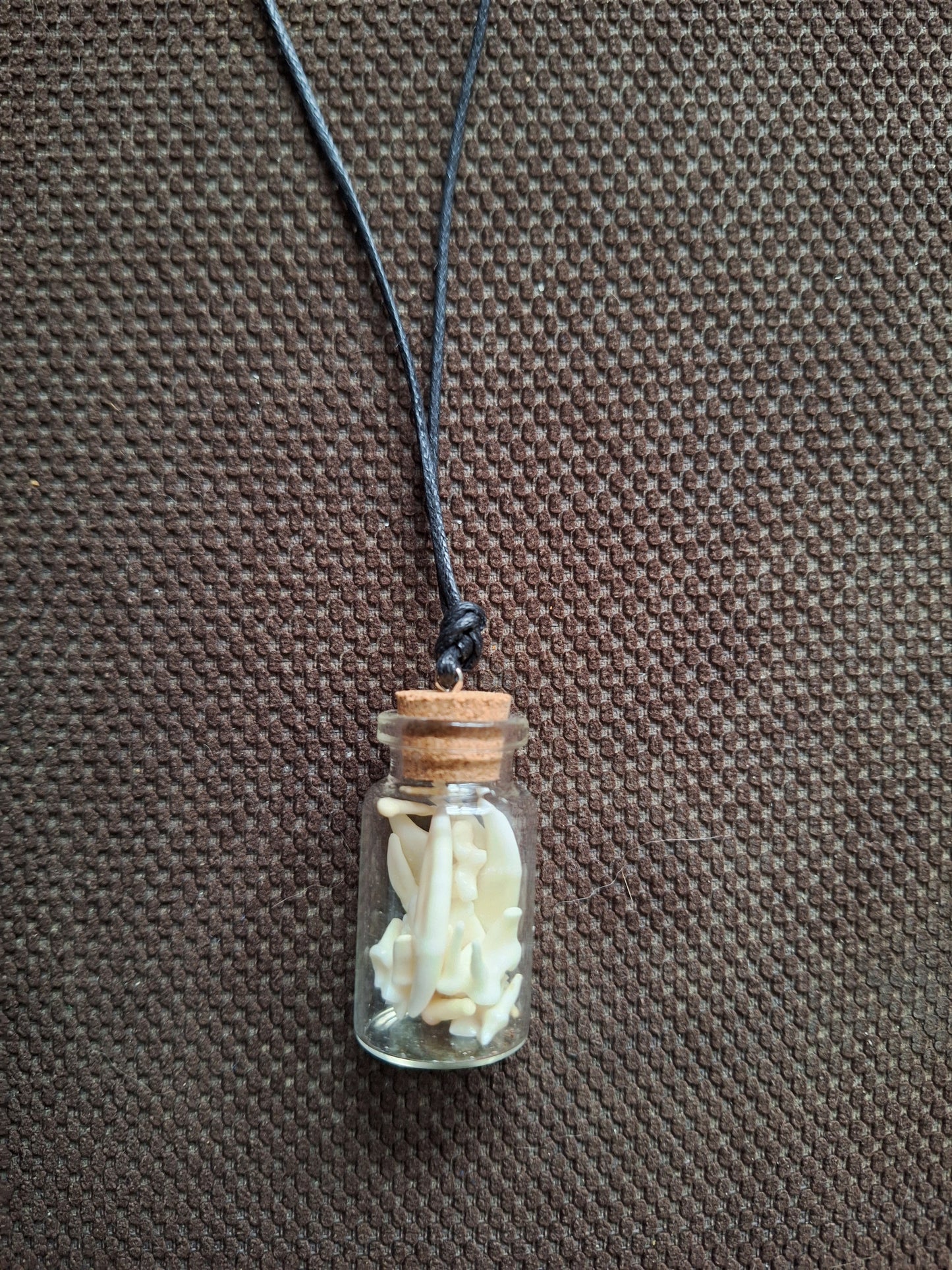 Fox teeth bottle amulet necklace