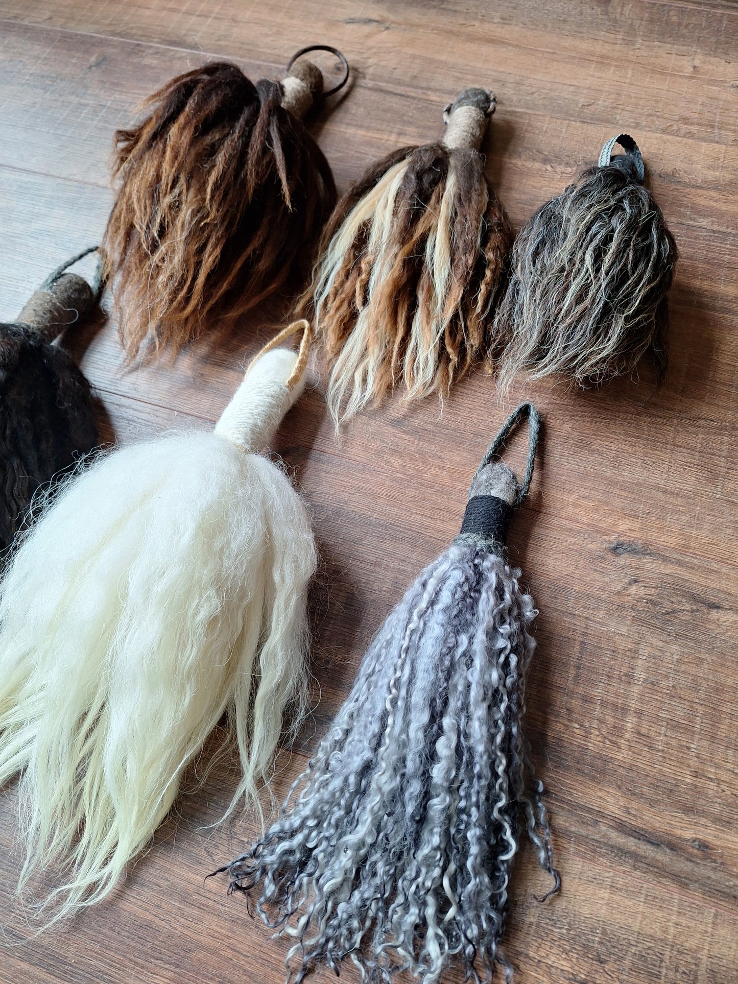 Sheep wool bundles