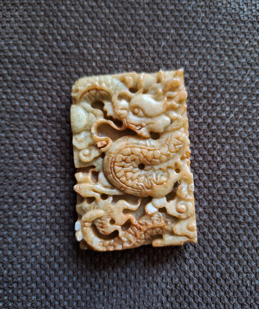Vintage jade pendant Dragon