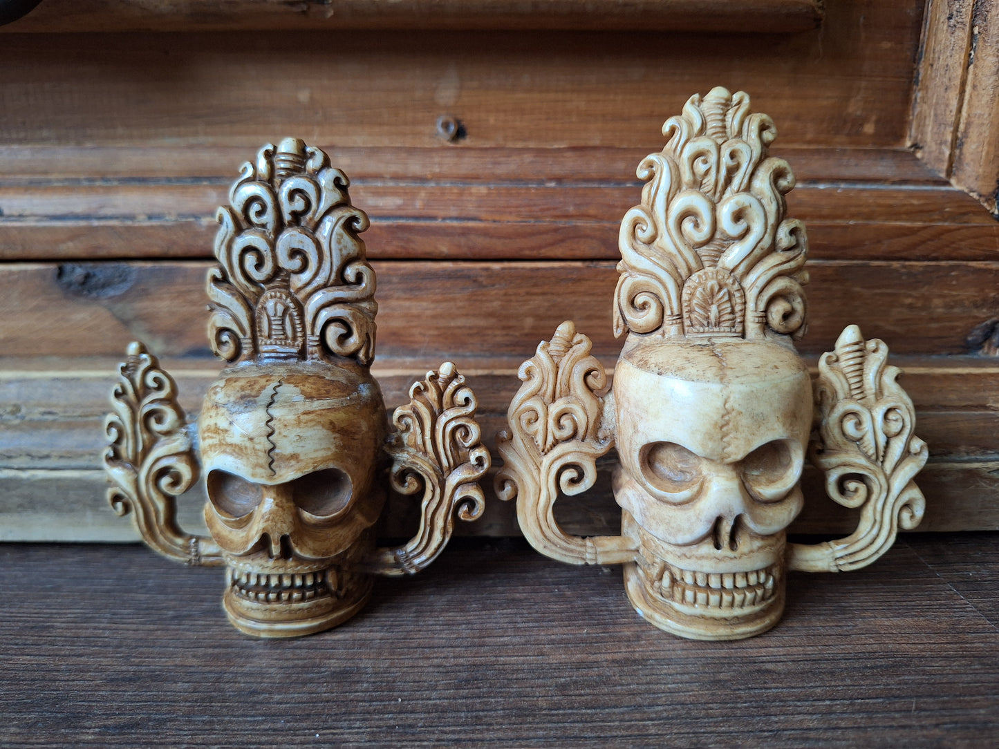 Citipati skull bone carving