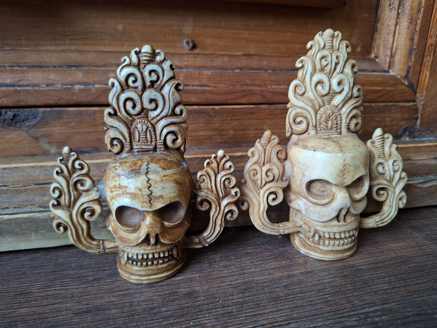 Citipati skull bone carving