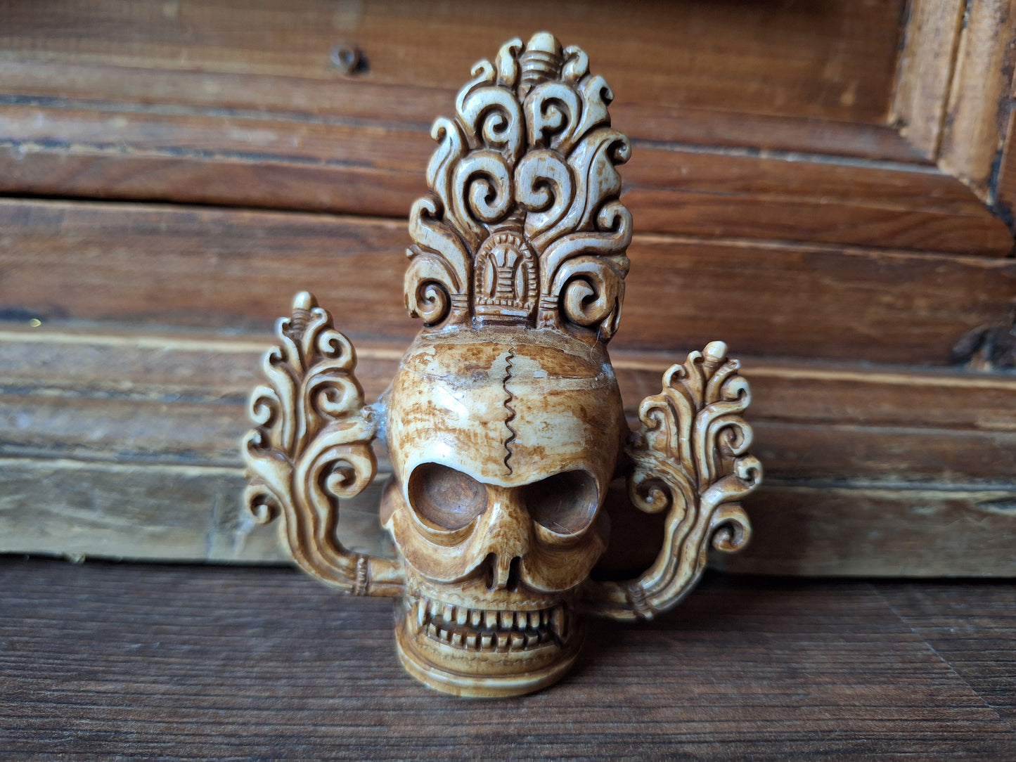 Citipati skull bone carving