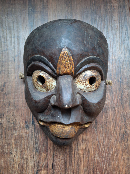 Vintage Nepalese wooden ceremonial mask
