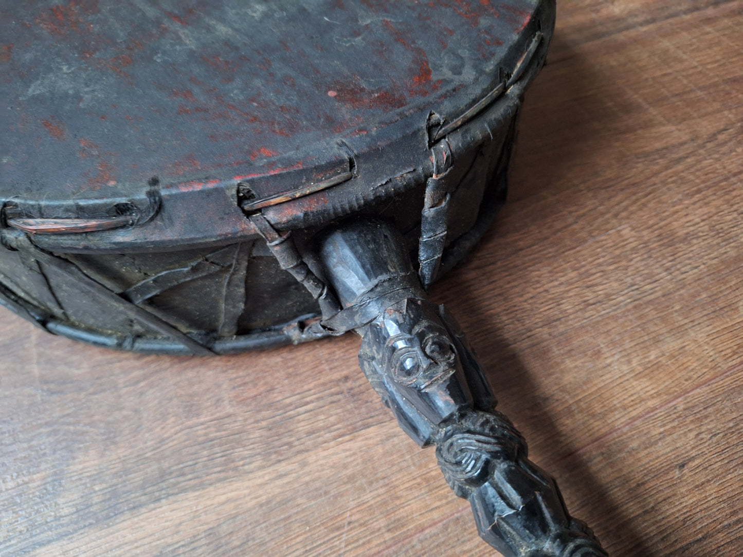 Antique Nepalese dhyangro drum #9