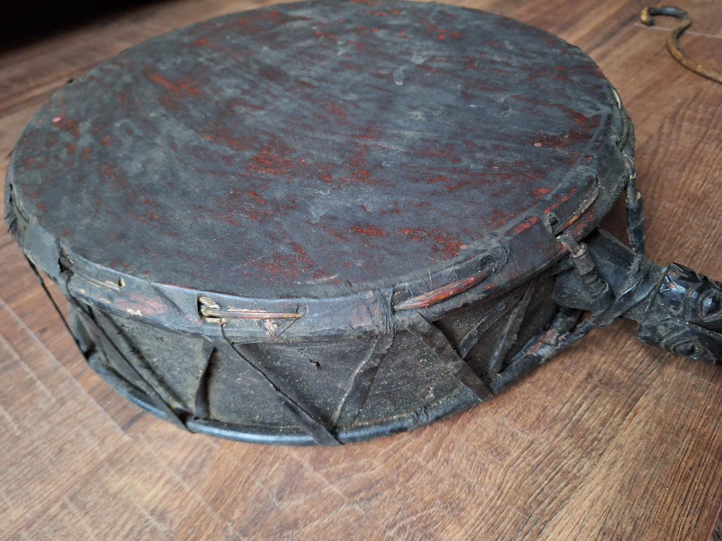 Antique Nepalese dhyangro drum #9