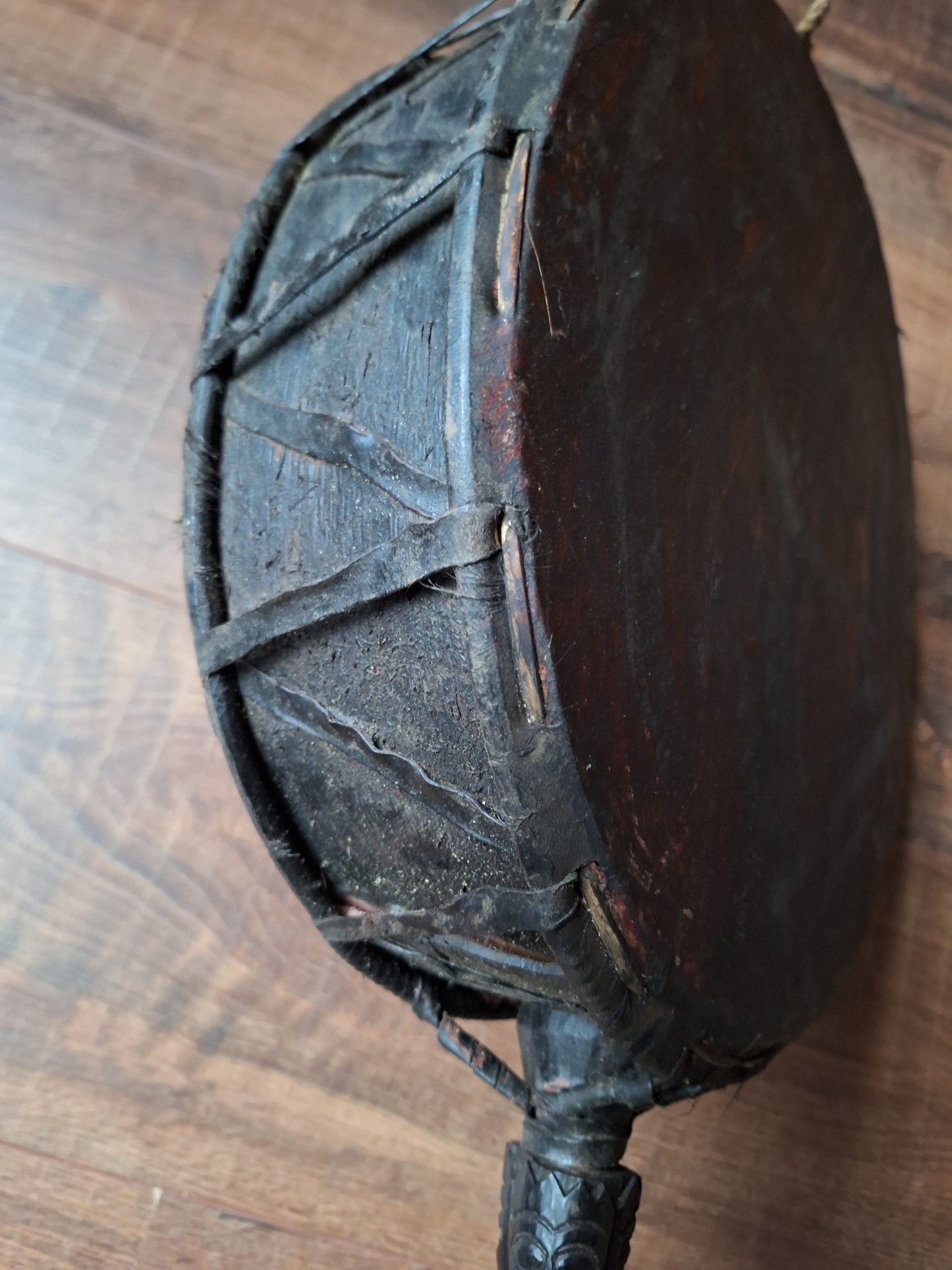 Antique Nepalese dhyangro drum #9